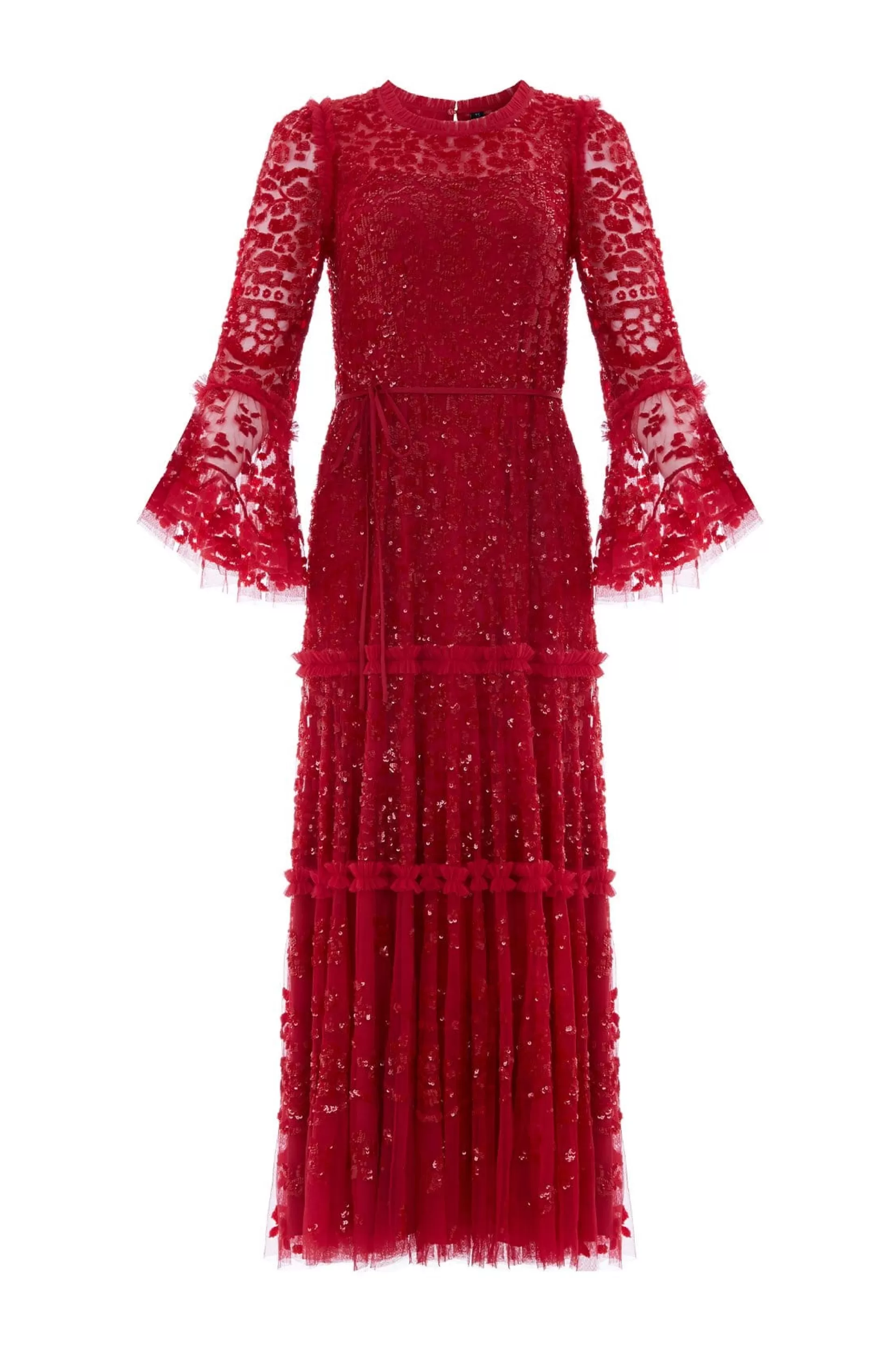 Women Needle & Thread Dresses-Annie Sequin Tie Ankle Gown