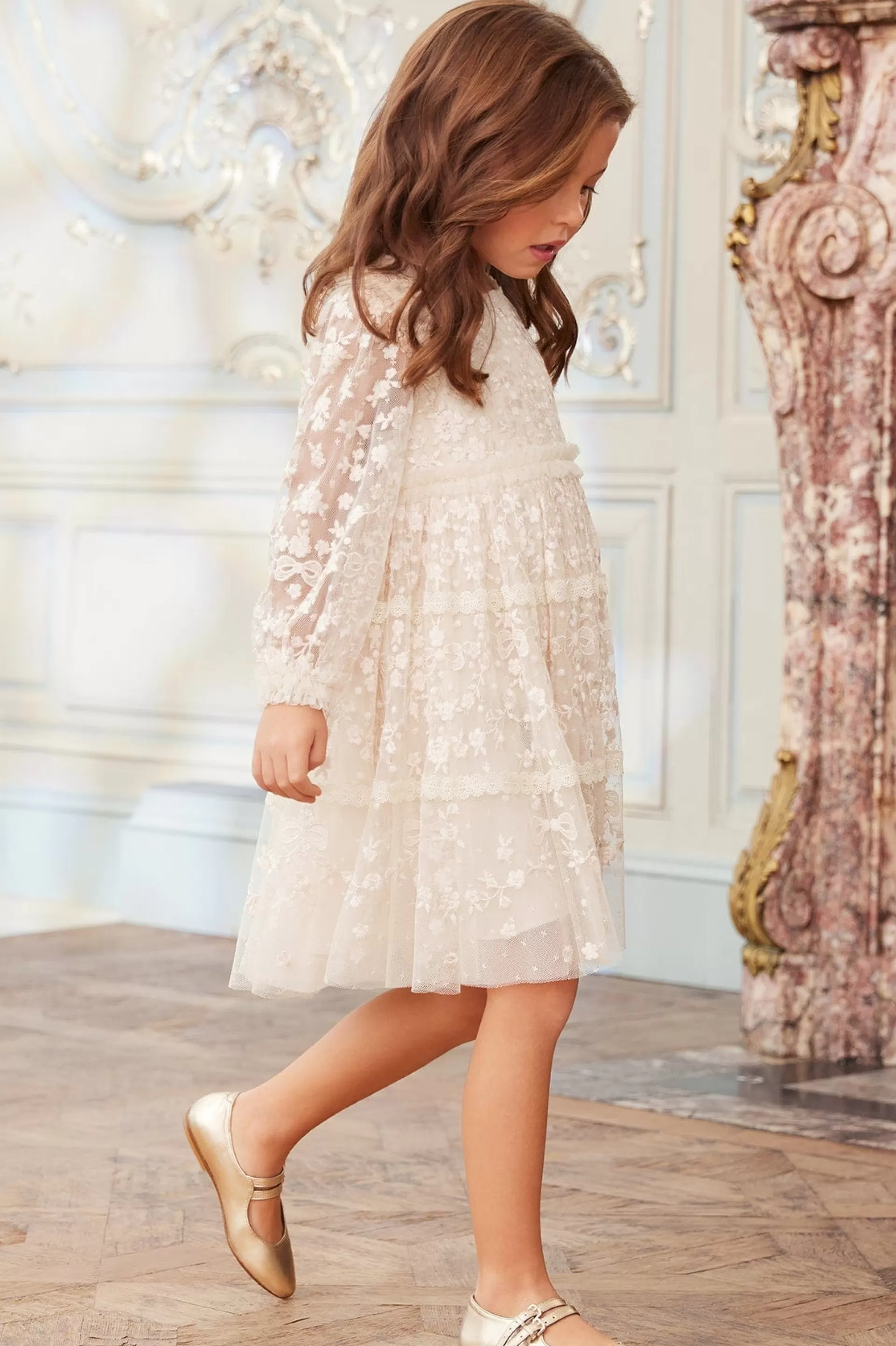 Women/Kids Needle & Thread Mummy & Me | Flower Girl-Celestia Ribbon Kids Dress