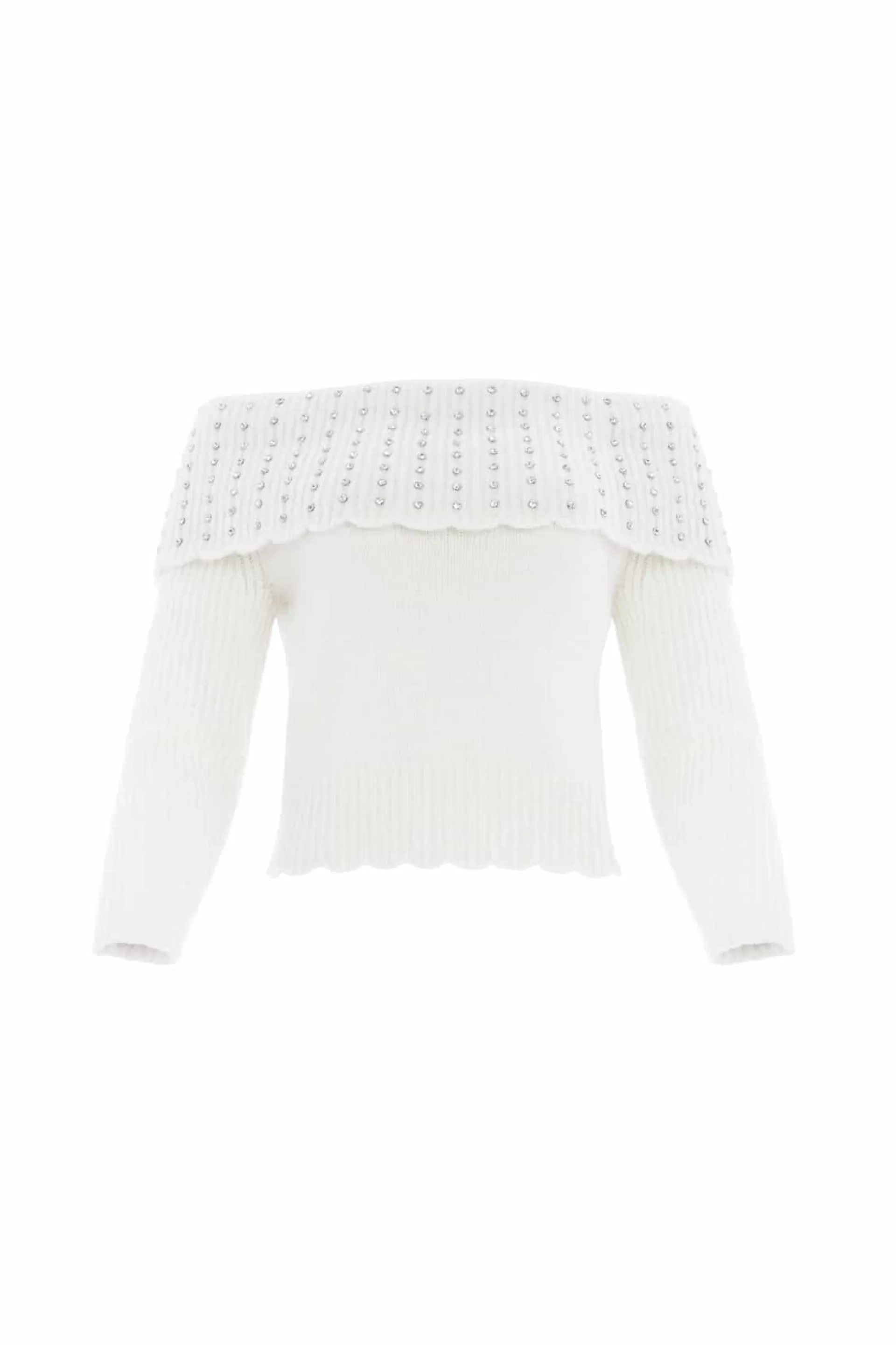 Women Needle & Thread Wedding Wardrobe | Knitwear-Embellished Bardot Jumper