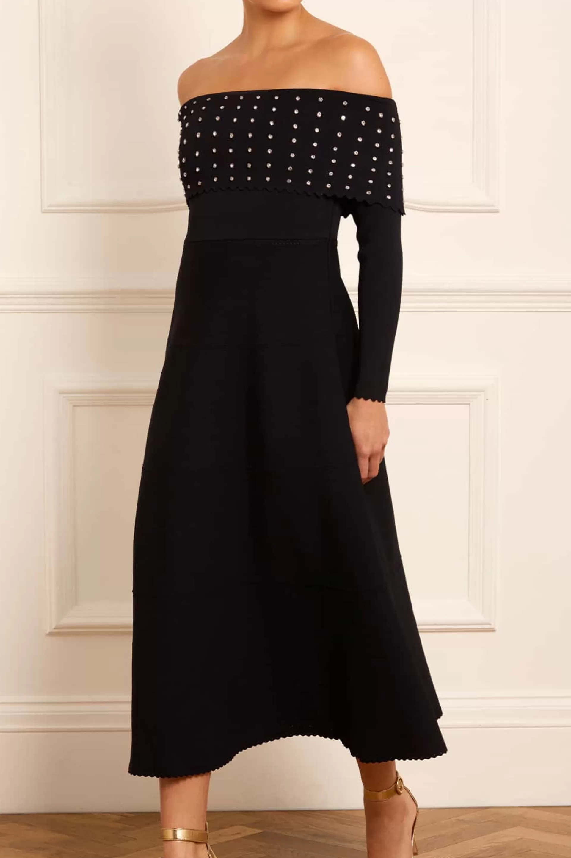 Women Needle & Thread Day Dresses | Knitwear-Embellished Bardot Knit Gown