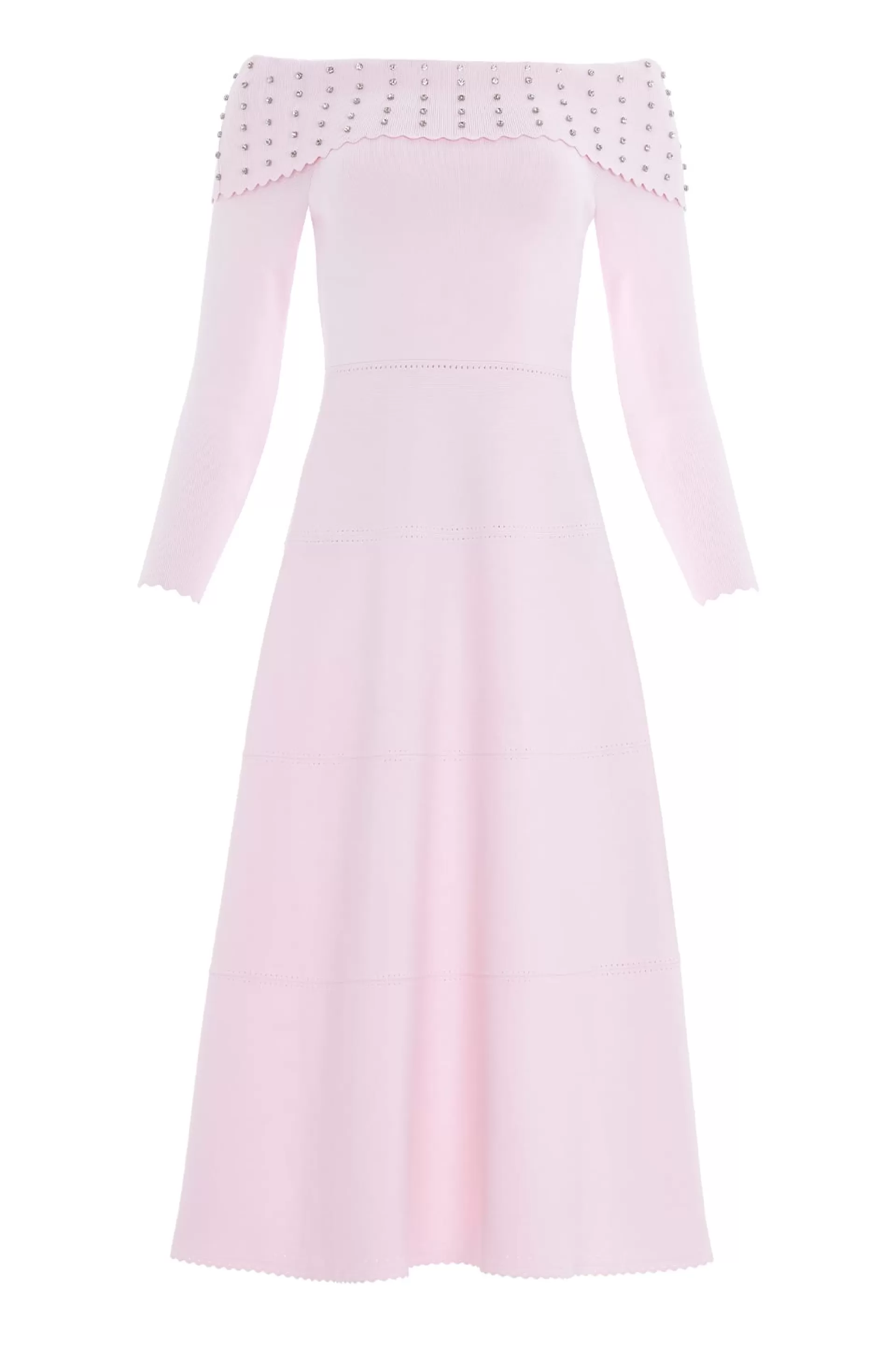 Women Needle & Thread Day Dresses | Knitted Dresses-Embellished Bardot Knit Gown