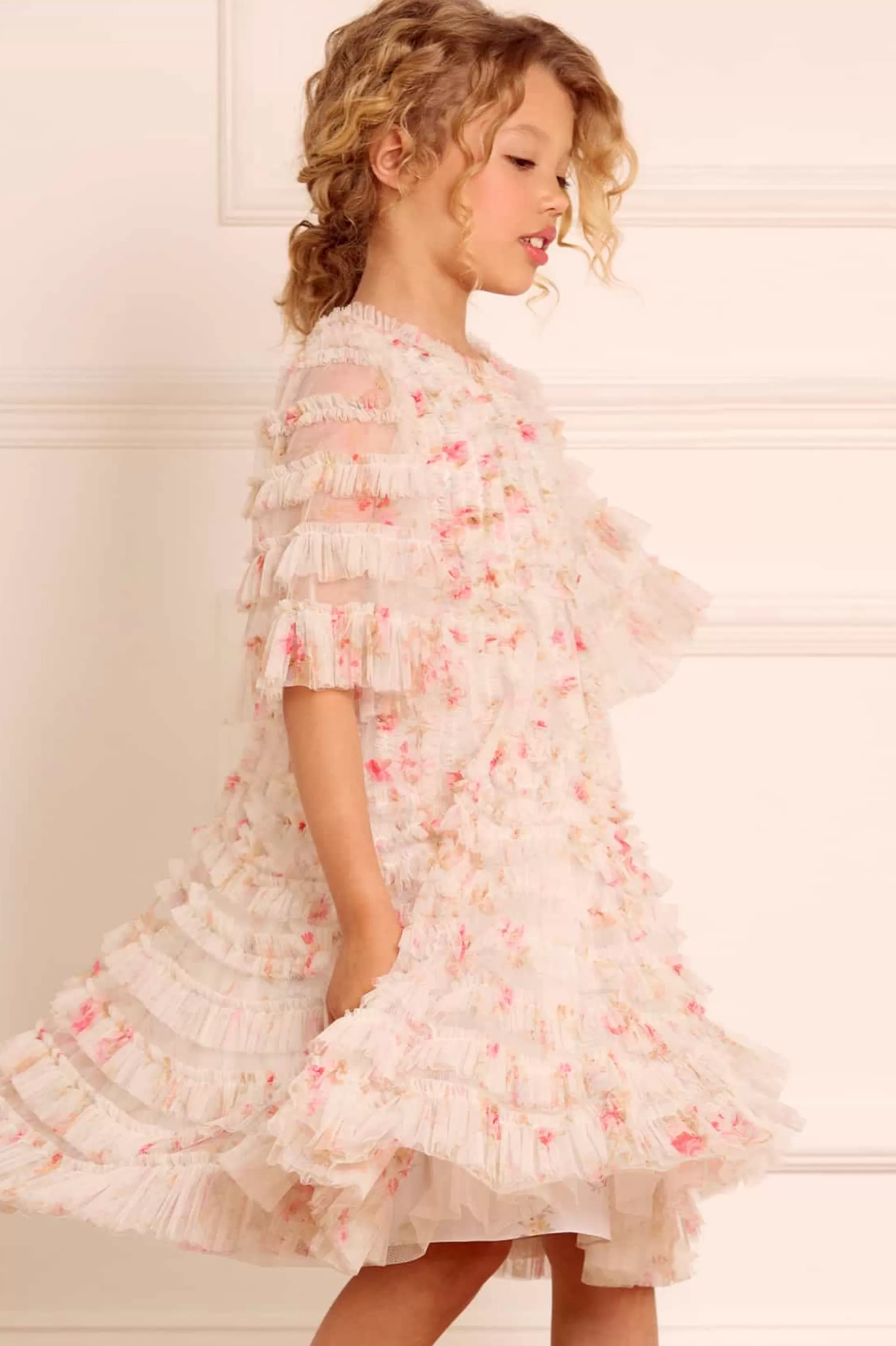 Women/Kids Needle & Thread Mummy & Me | Kids Printed Dresses-Enchanted Garden La Vie En Rose Kids Dress