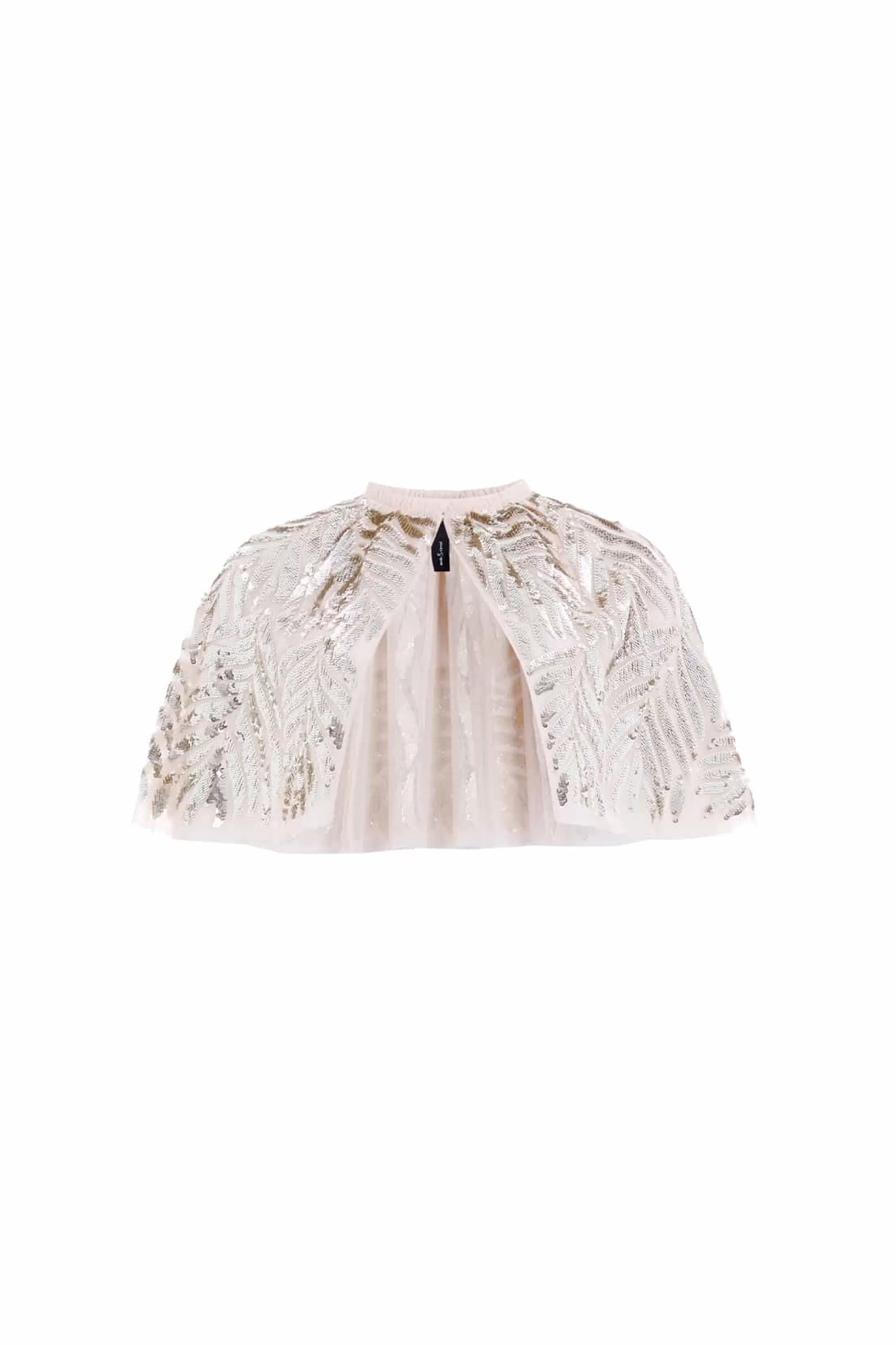 Women Needle & Thread Responsibly Sourced | Capes-Feather Sequin Short Open Cape