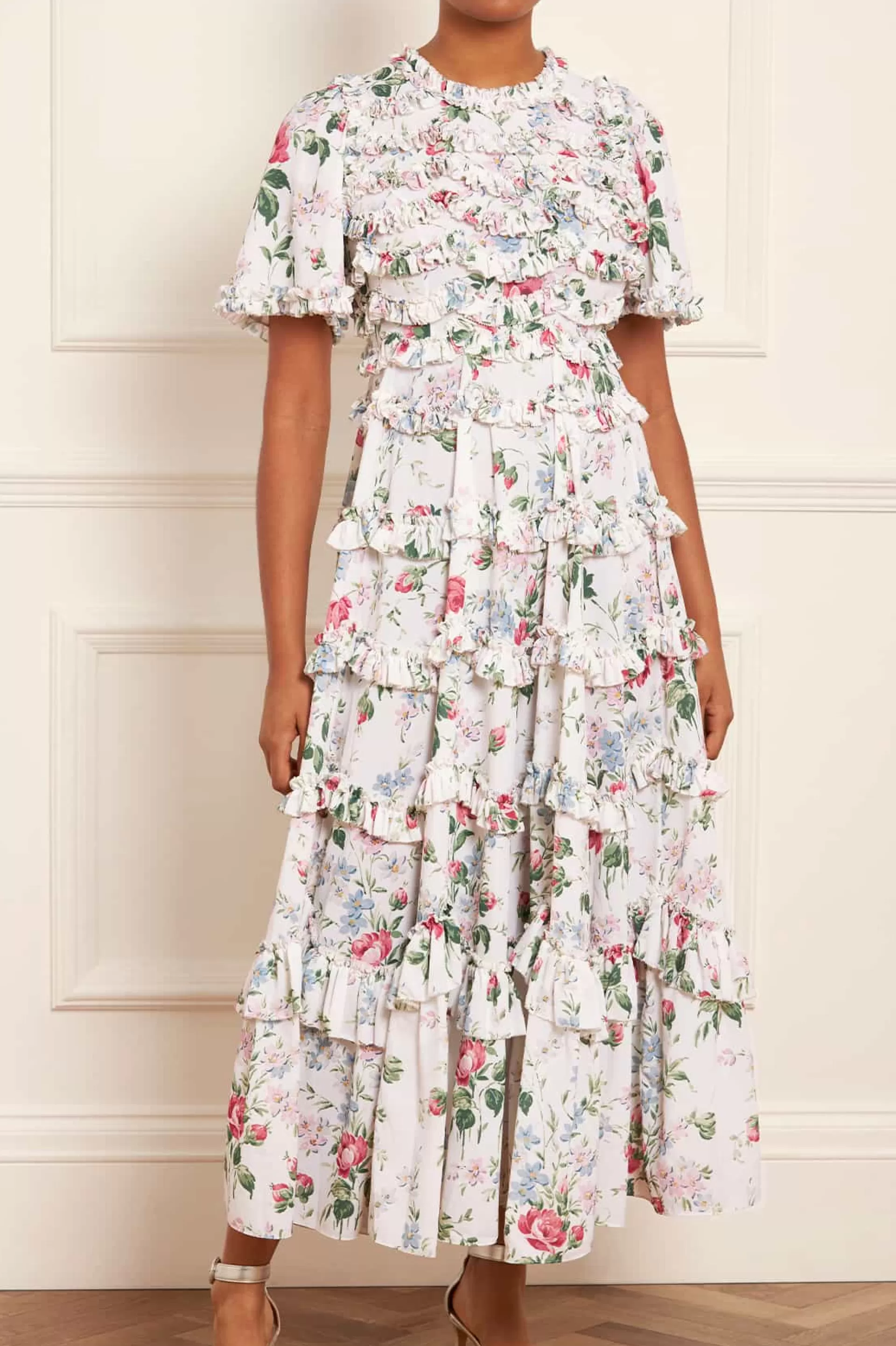 Women Needle & Thread Wedding Guest | Mummy & Me-Floral Fantasy Crepe Ankle Gown