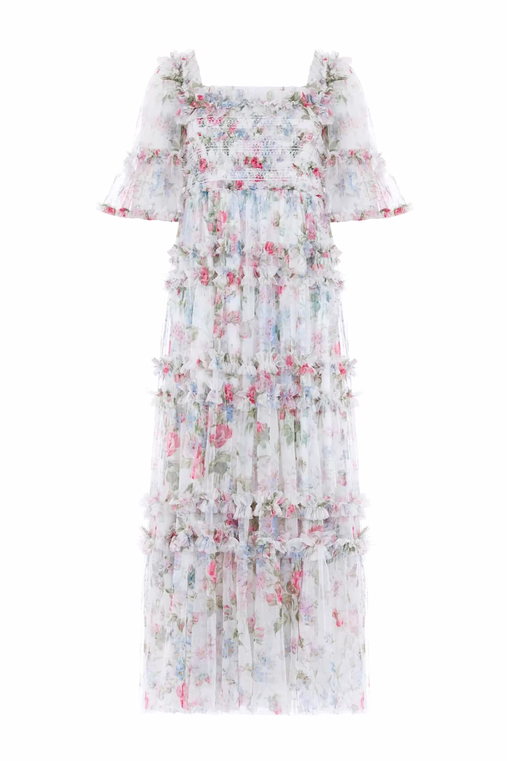 Women Needle & Thread Wedding Guest | Mummy & Me-Floral Fantasy Peaches Smocked Ankle Gown