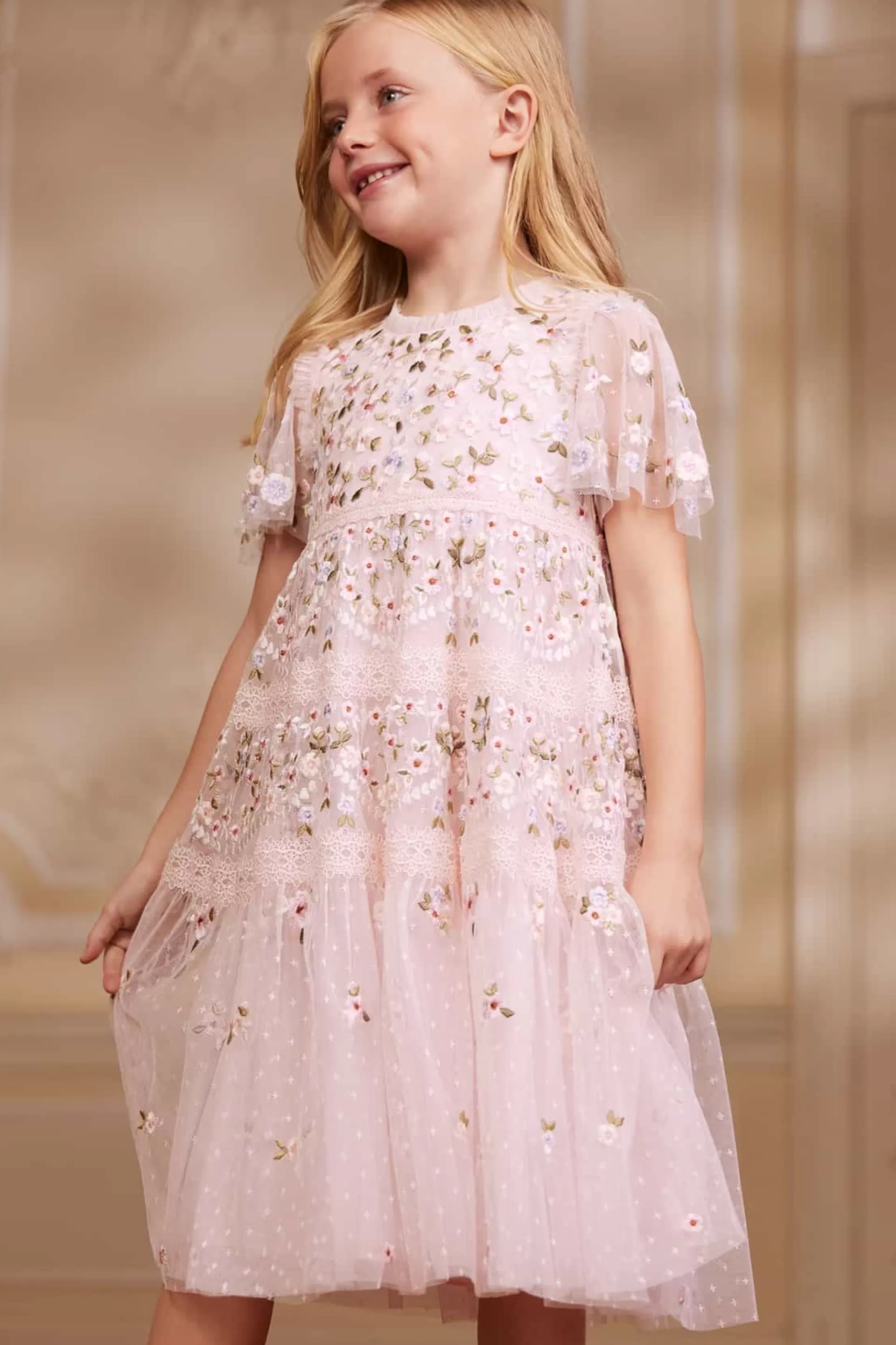 Women/Kids Needle & Thread Mummy & Me | Flower Girl-Garland Ribbon Kids Dress