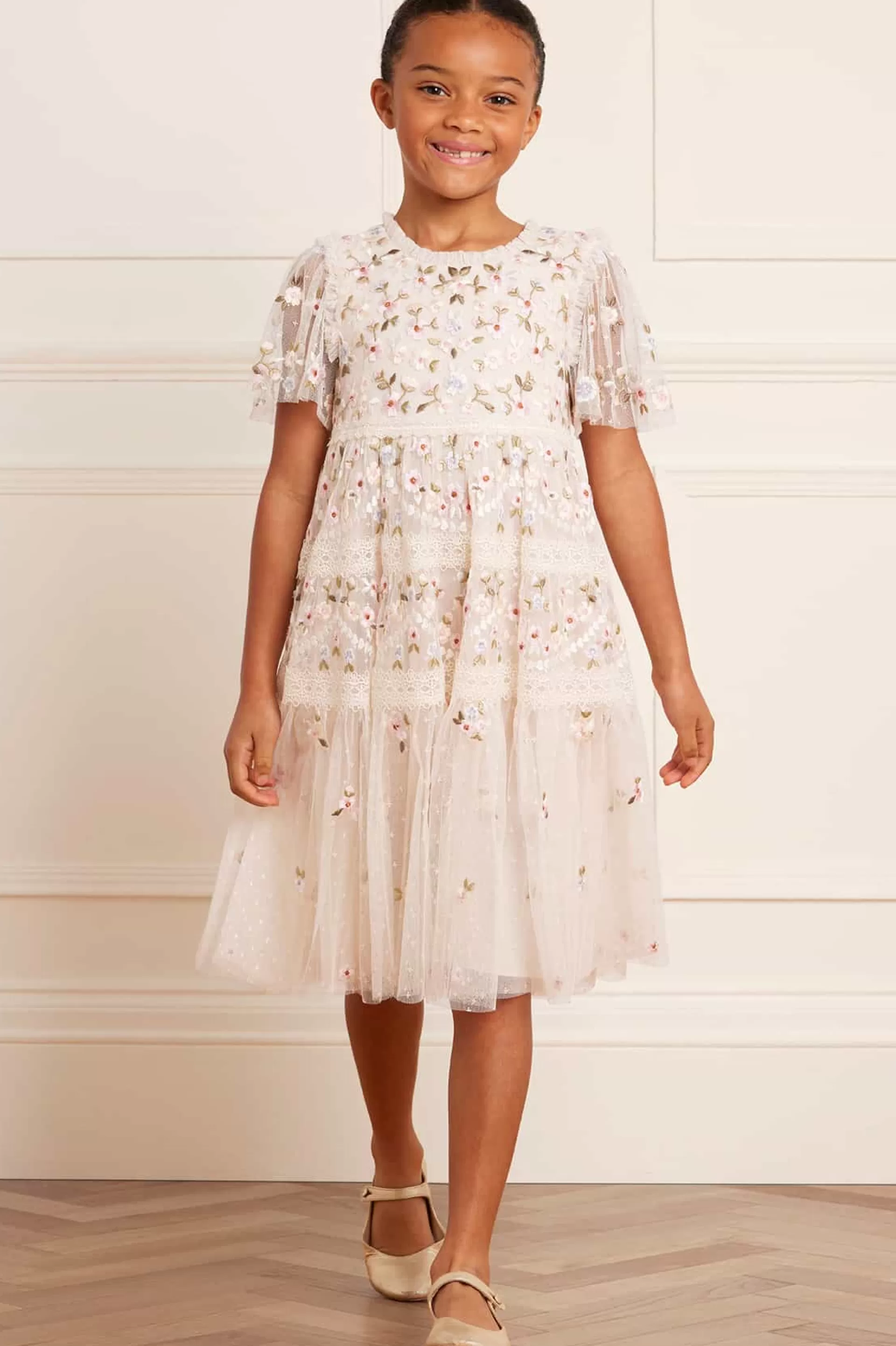 Women/Kids Needle & Thread Mummy & Me | Flower Girl-Garland Ribbon Kids Dress