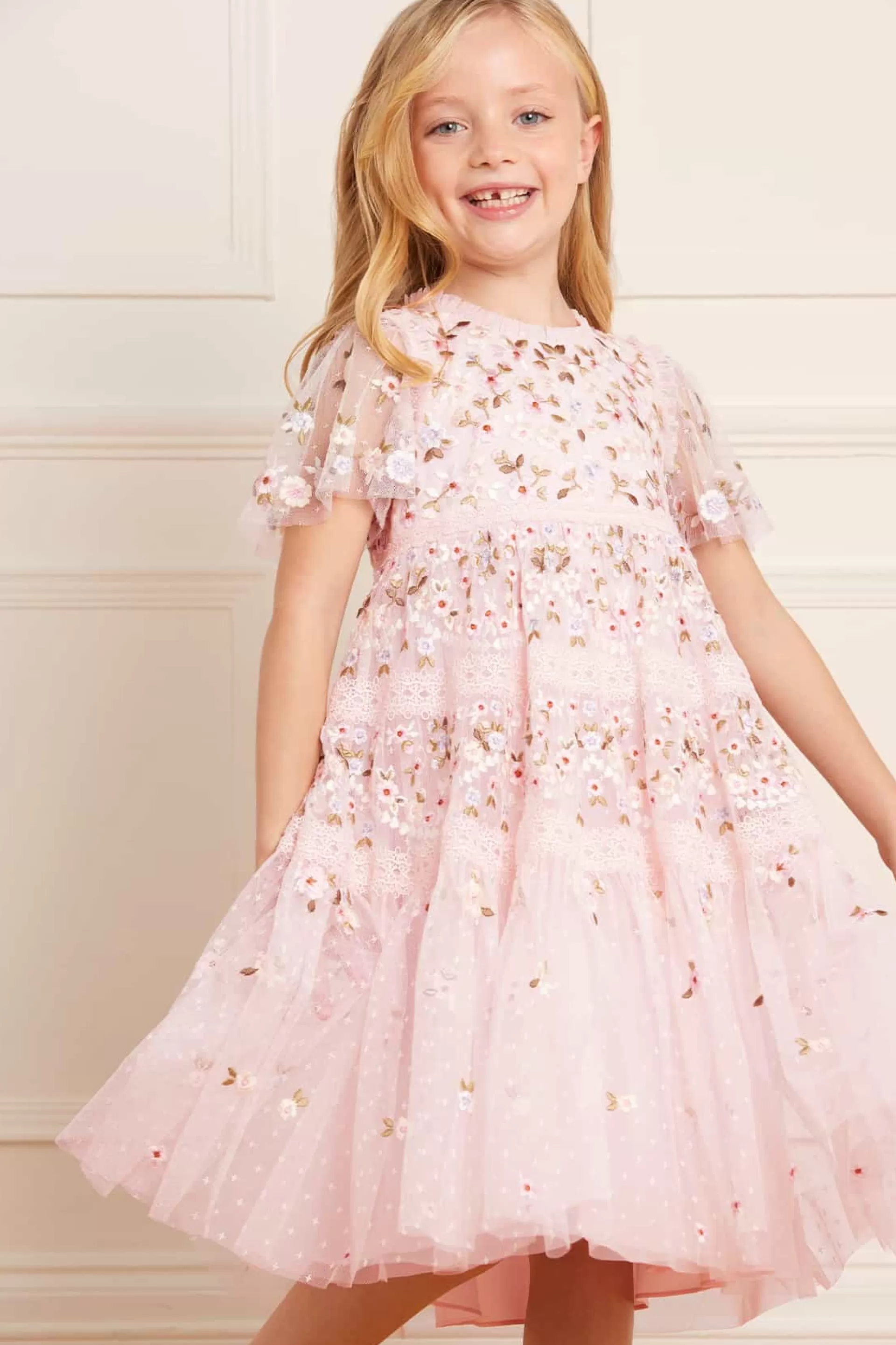 Women/Kids Needle & Thread Mummy & Me | Flower Girl-Garland Ribbon Kids Dress