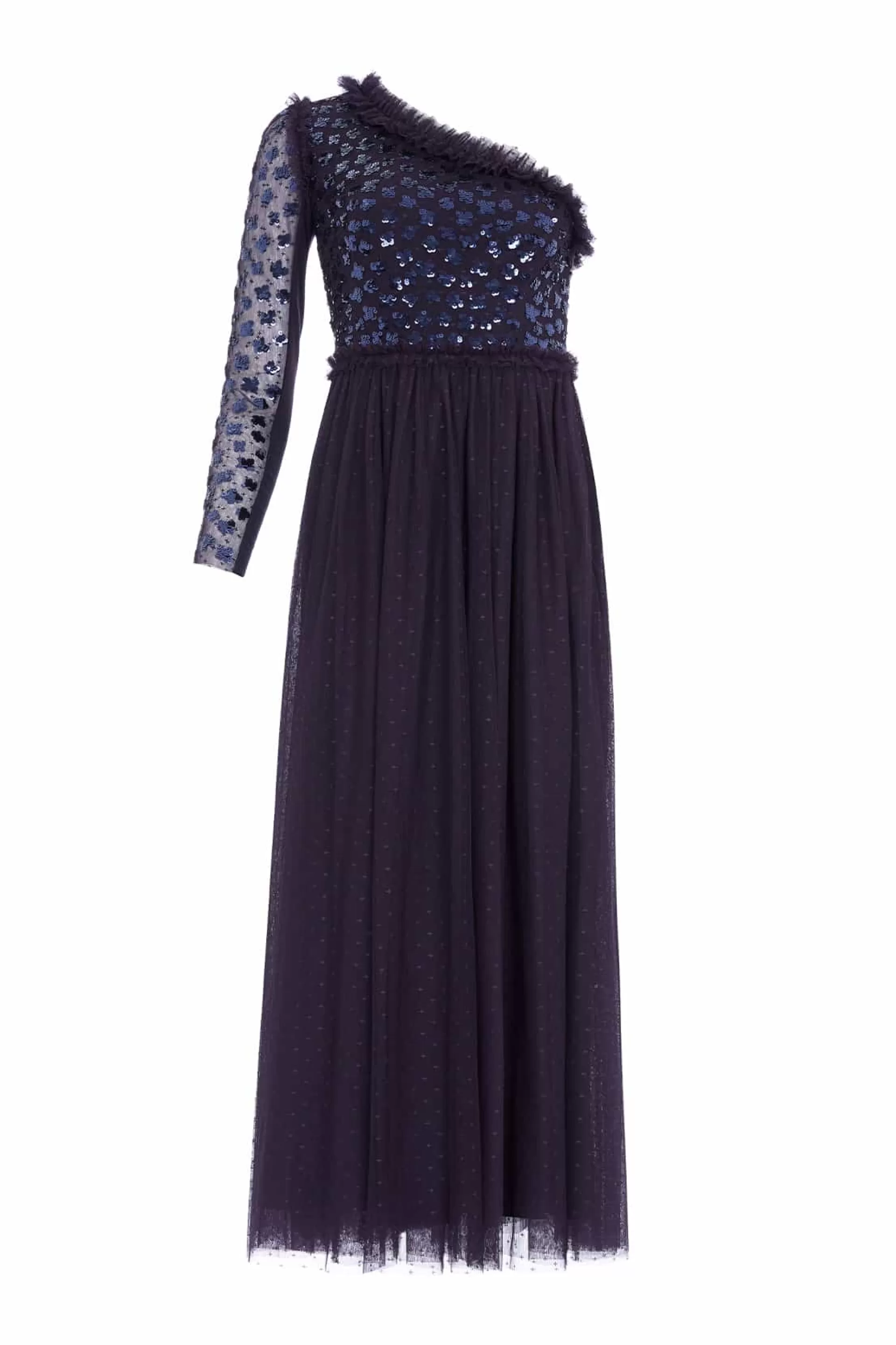 Women Needle & Thread Plus Size | Evening Dresses-Glisten Bodice One-Shoulder Ankle Gown