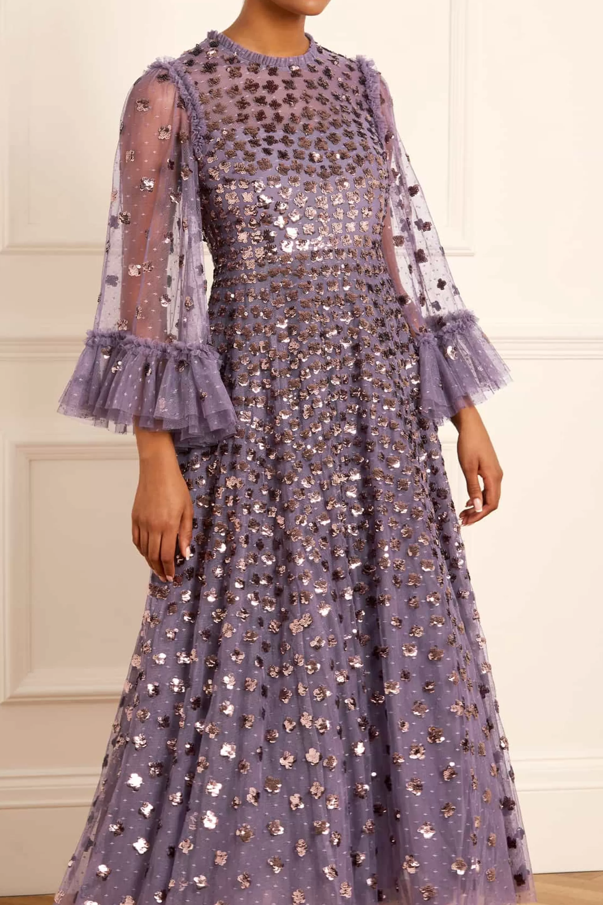 Women Needle & Thread Mummy & Me | Plus Size-Glisten Long Sleeve Ankle Gown