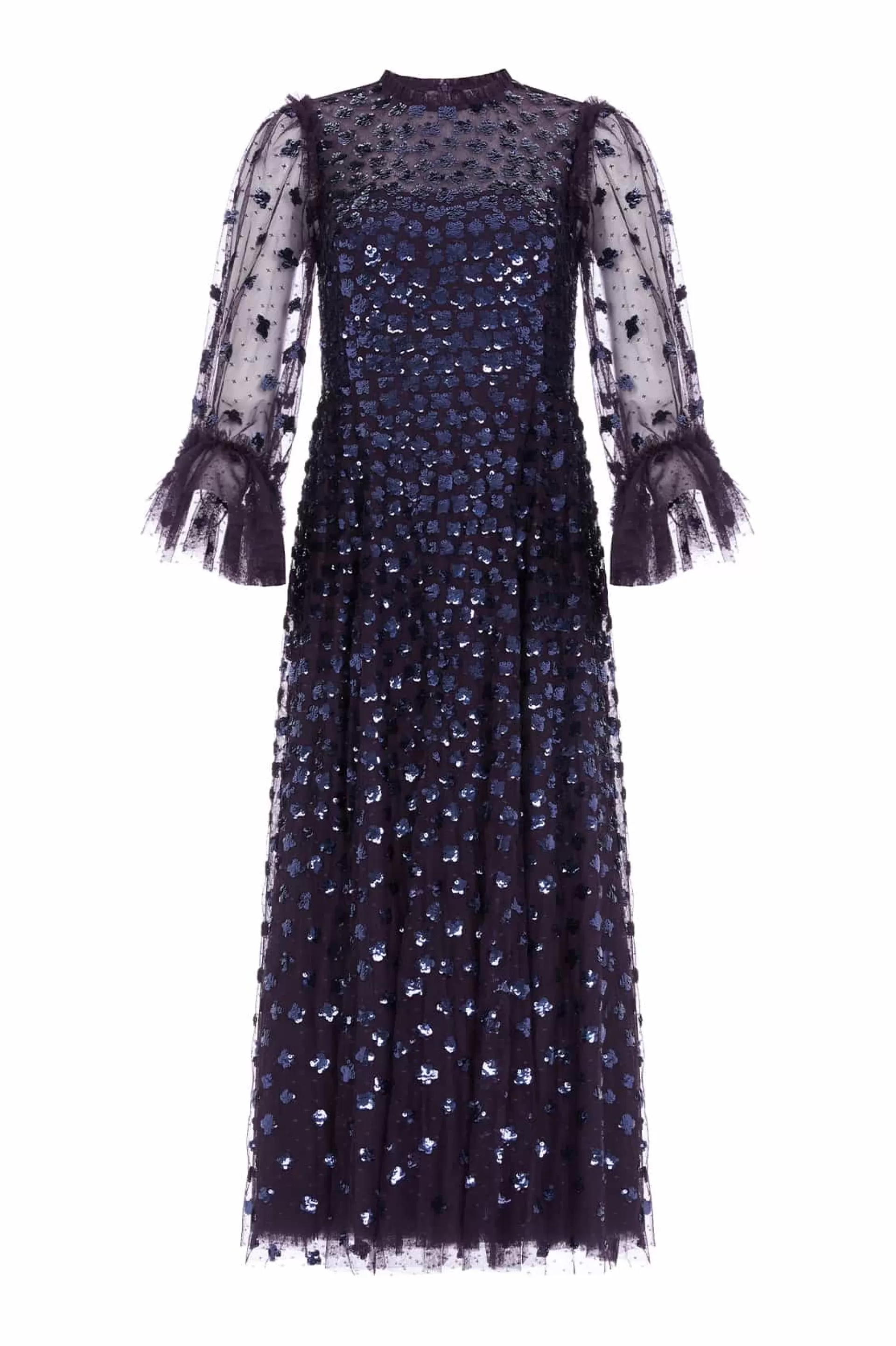 Women Needle & Thread Plus Size | Evening Dresses-Glisten Long Sleeve Ankle Gown