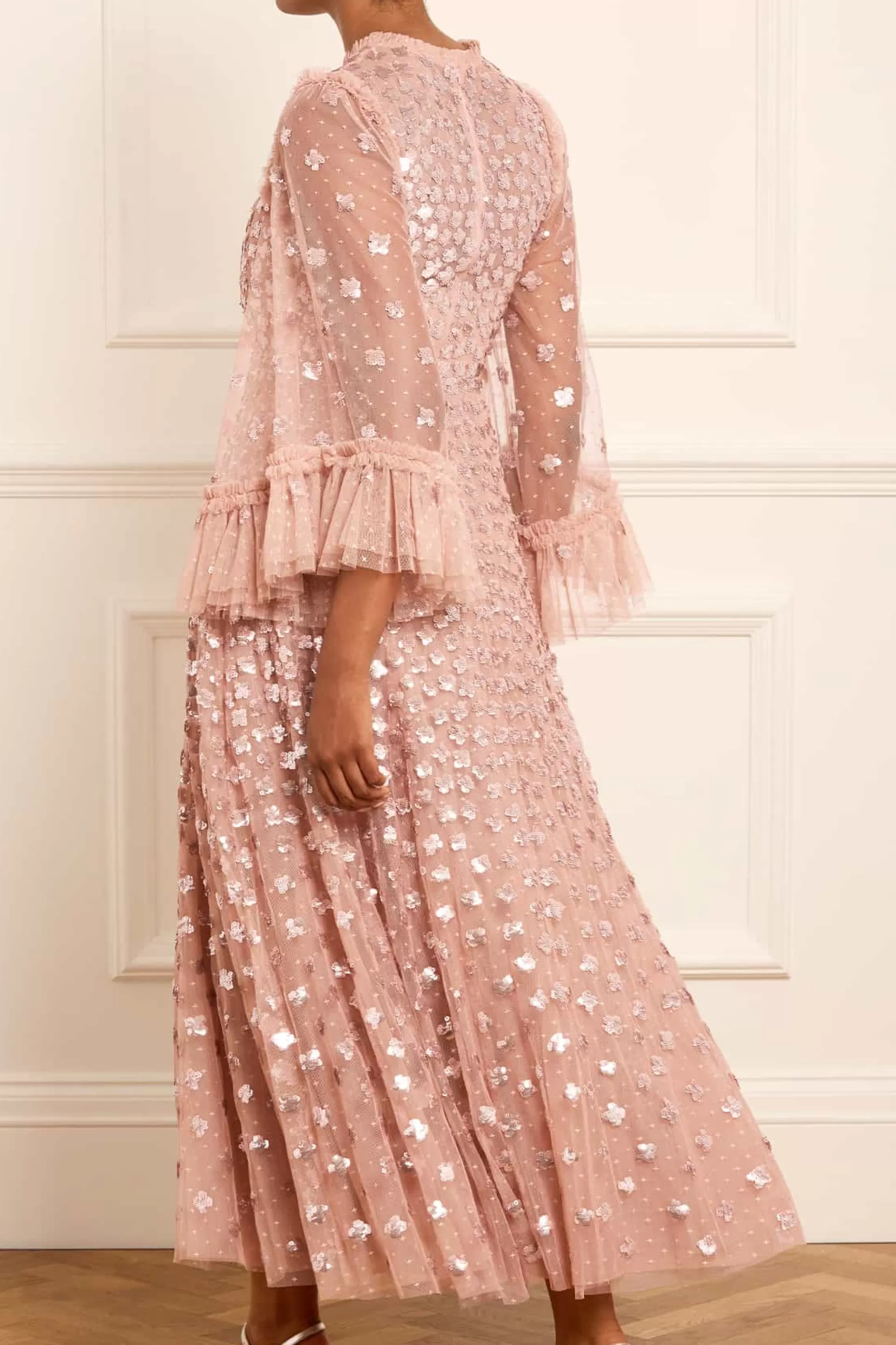 Women Needle & Thread Plus Size | Evening Dresses-Glisten Long Sleeve Ankle Gown