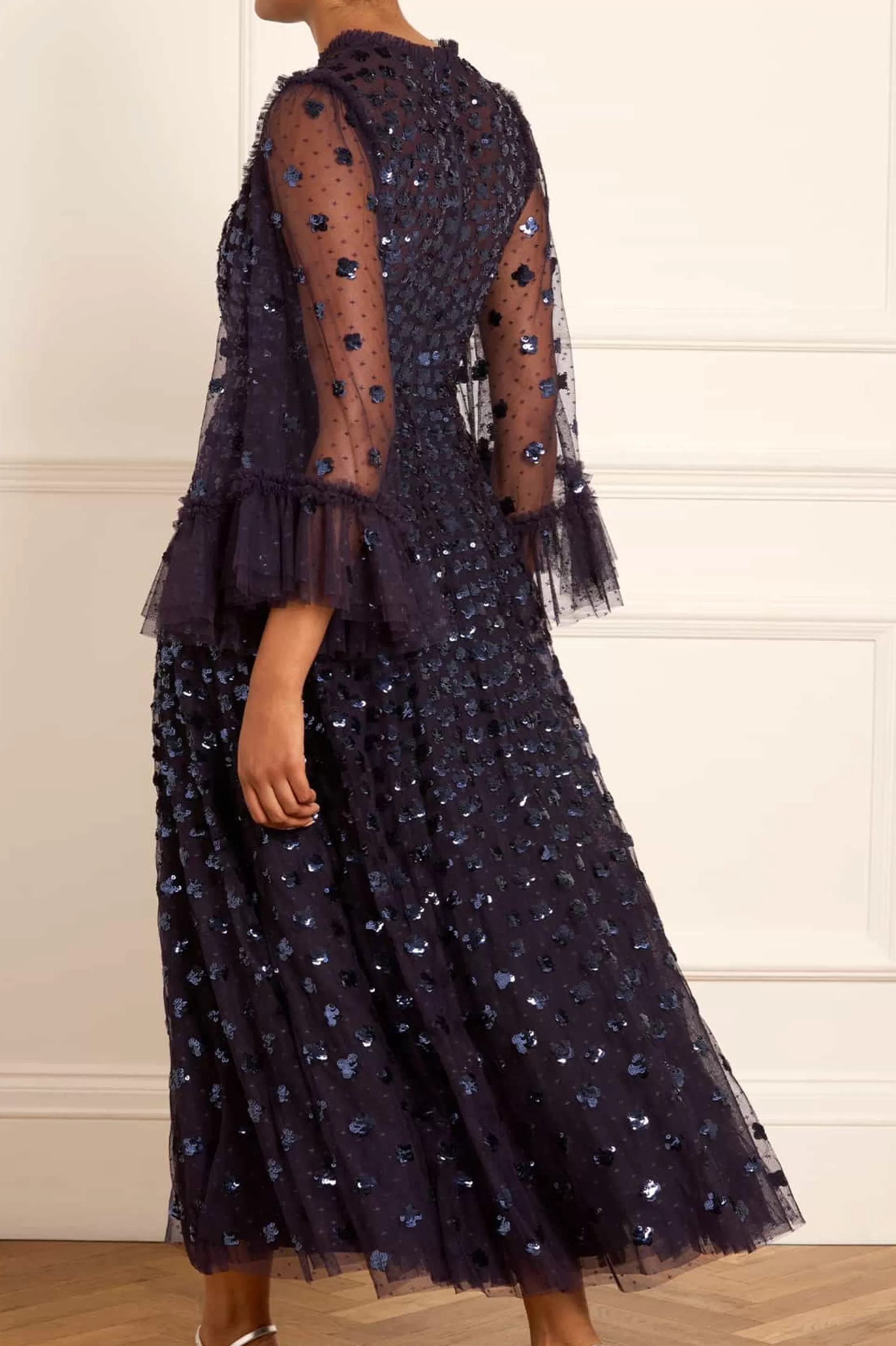 Women Needle & Thread Plus Size | Evening Dresses-Glisten Long Sleeve Ankle Gown