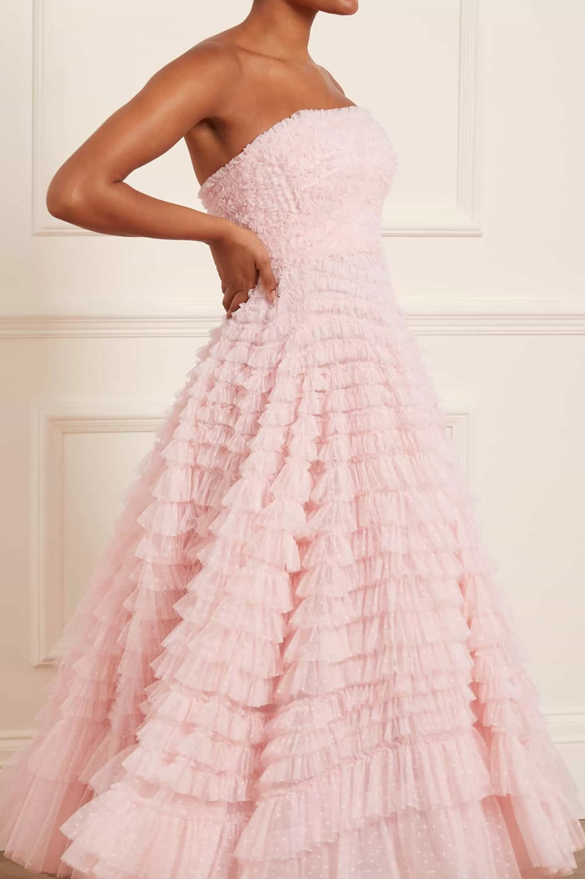 Women Needle & Thread Responsibly Sourced | Evening Dresses-Hattie Ruffle Strapless Ankle Gown