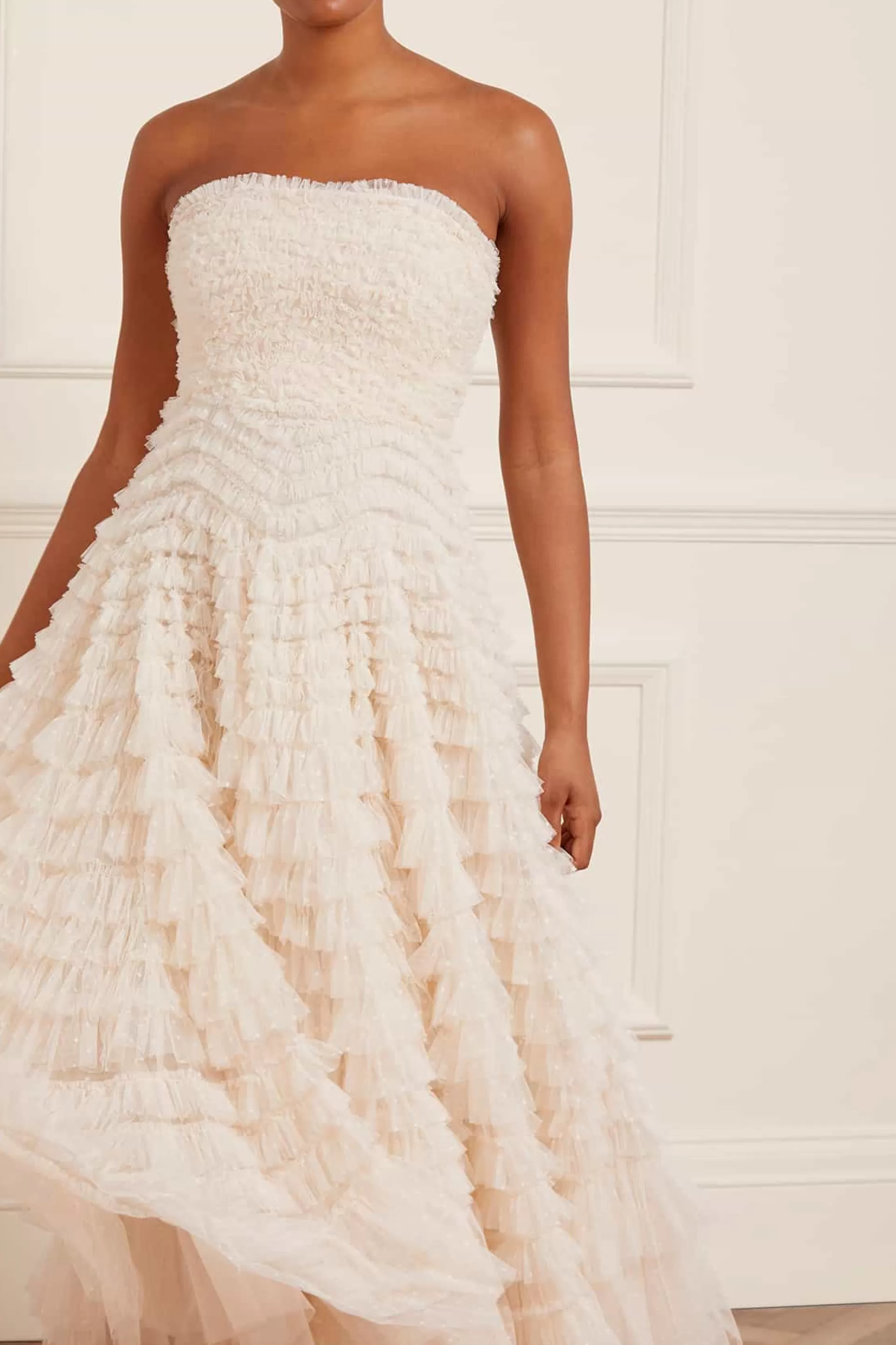 Women Needle & Thread Bridal | Evening Dresses-Hattie Ruffle Strapless Ankle Gown