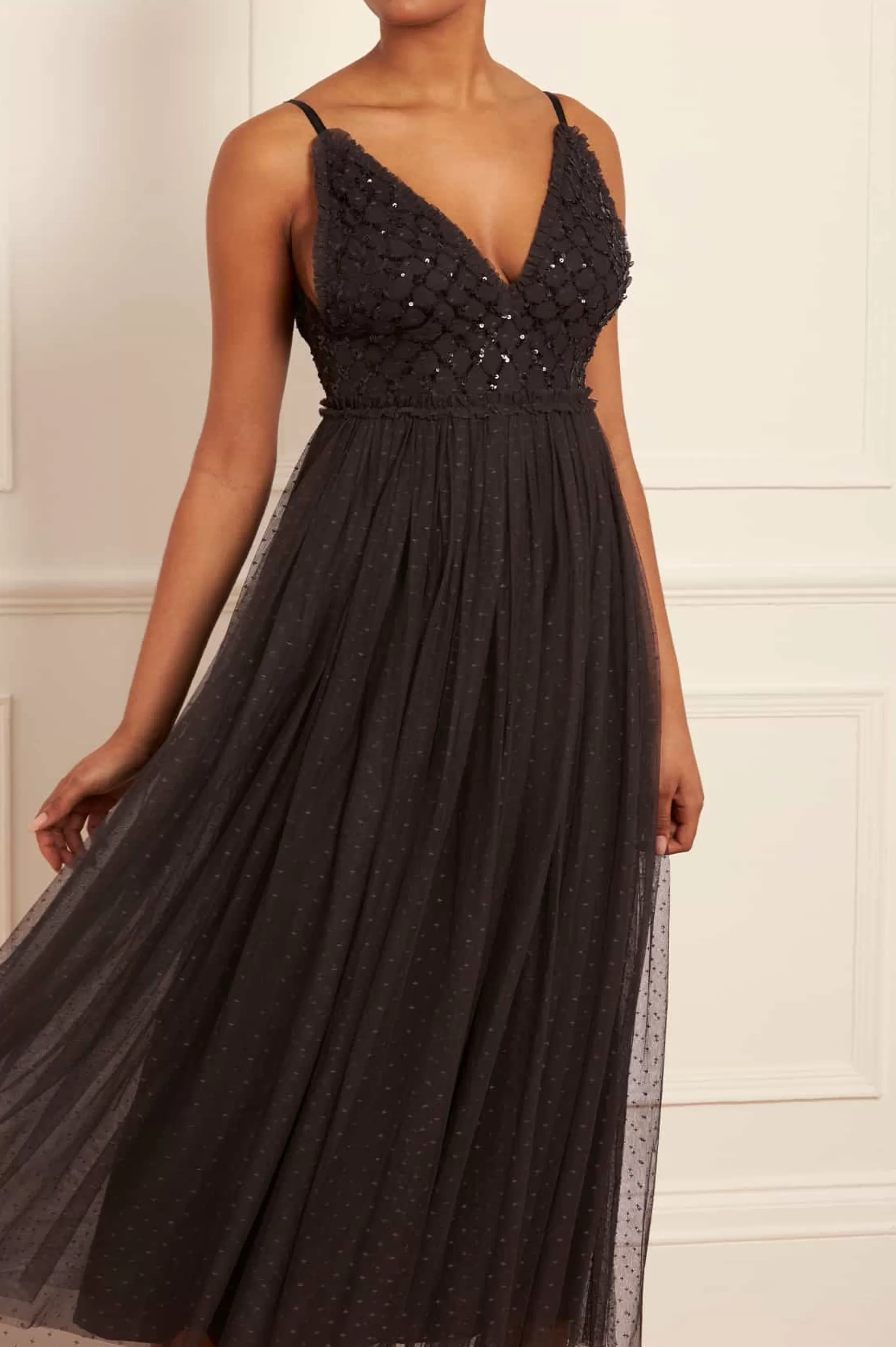 Women Needle & Thread Evening Dresses | Embellished Dresses-Heart Lattice Bodice Cami Ankle Gown