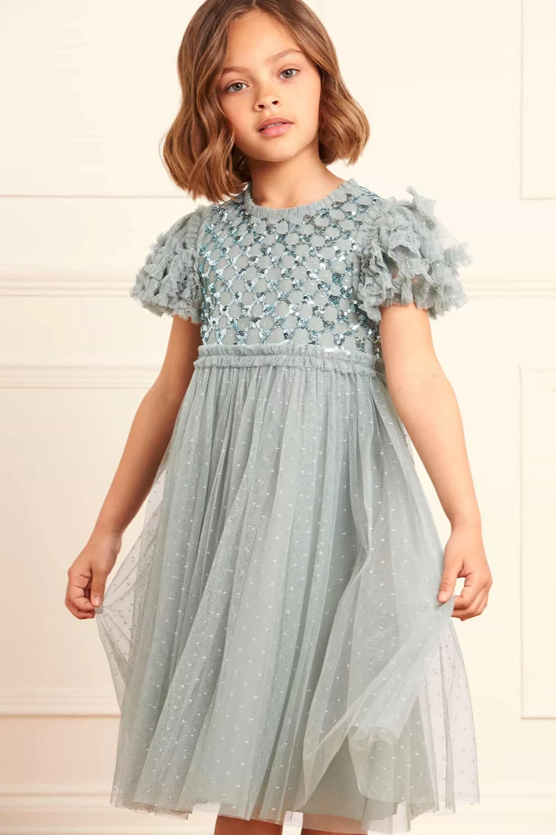 Women/Kids Needle & Thread Kids Embellished Dresses | Kids Responsibly Sourced-Heart Lattice Bodice Kids Dress