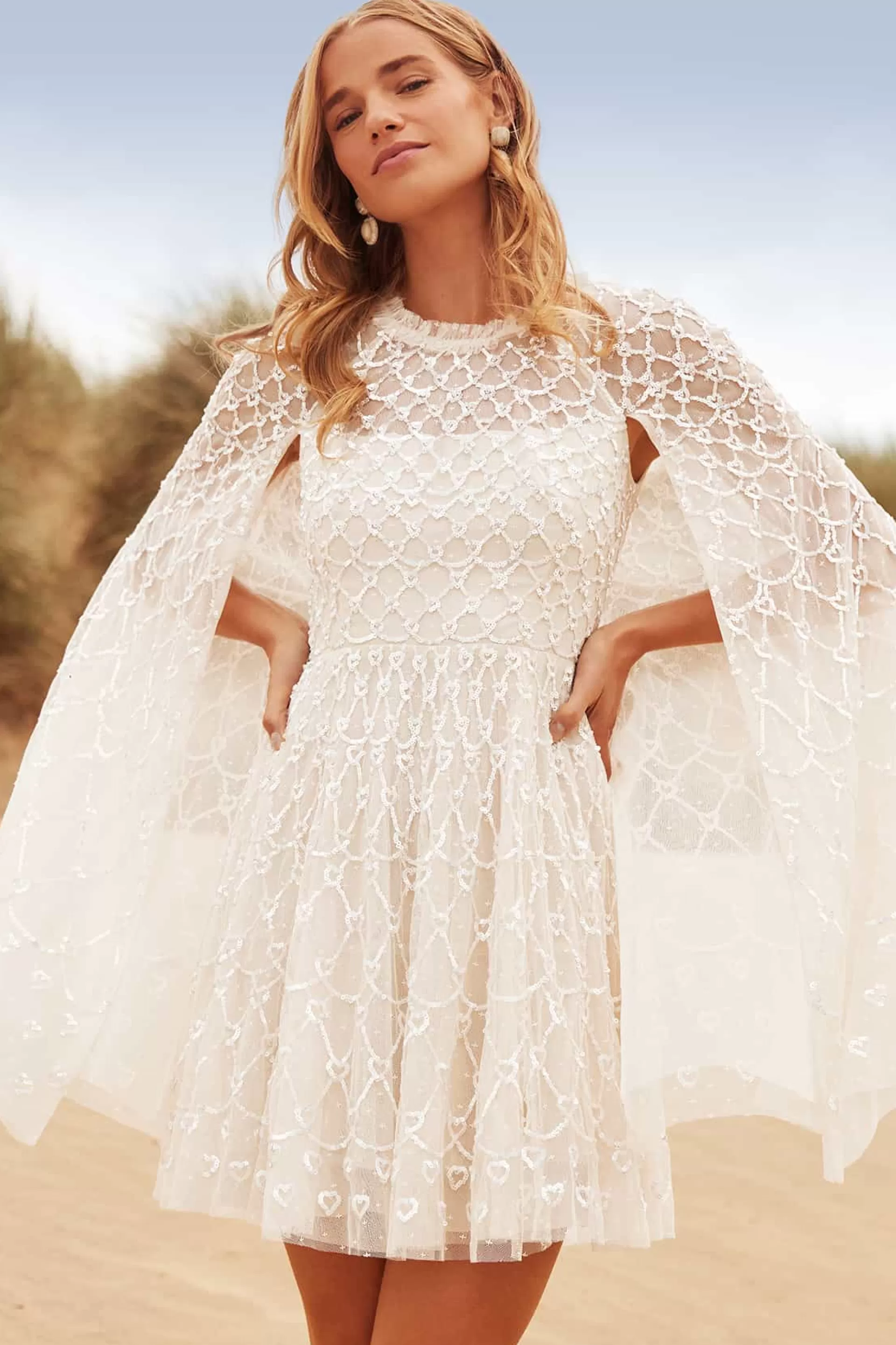 Women Needle & Thread Wedding Wardrobe | Bridal-Heart Lattice Micro Mini Dress