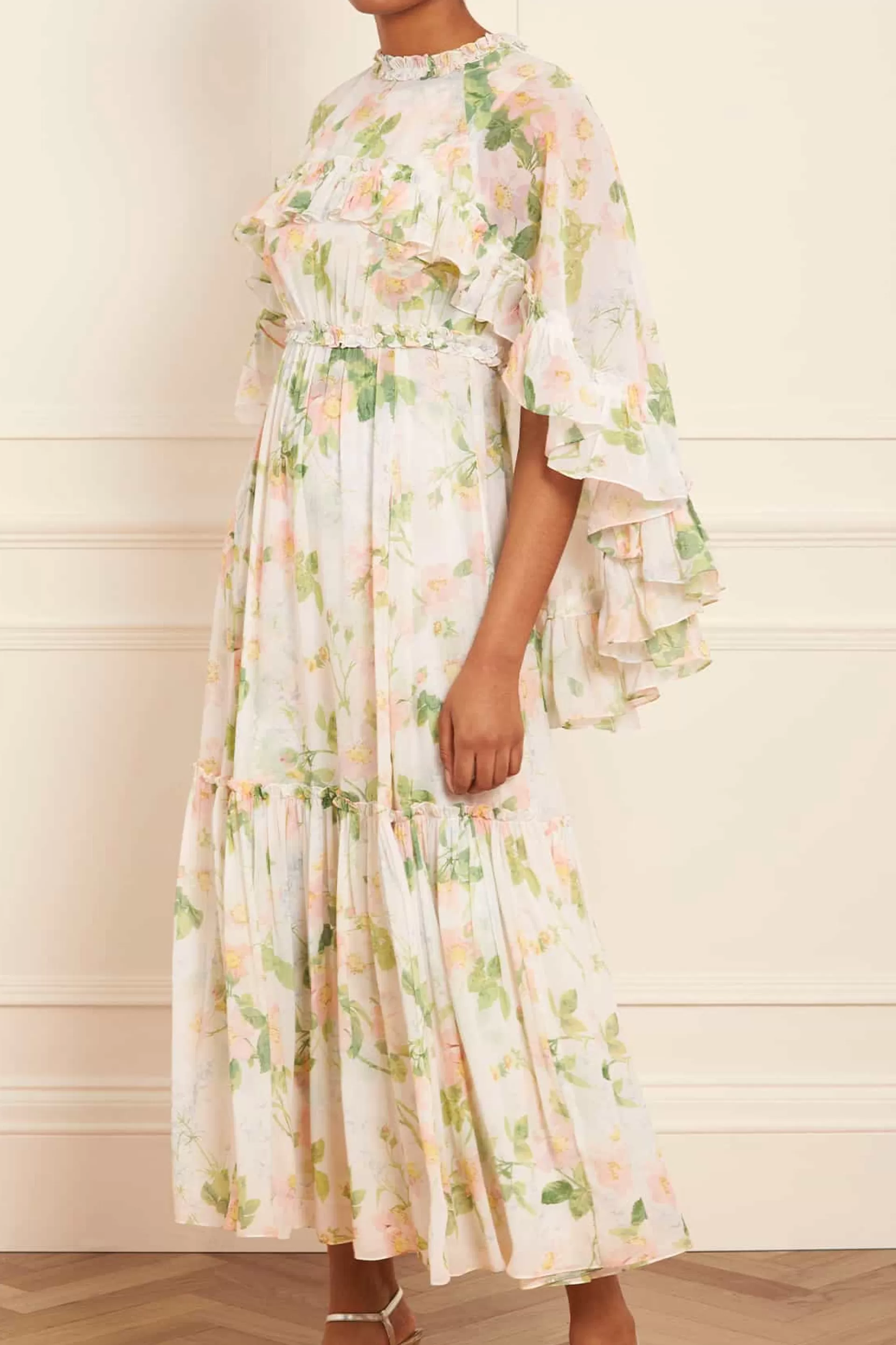 Women Needle & Thread Wedding Guest | Day Dresses-Immortal Rose Harper Chiffon Cape Ankle Gown