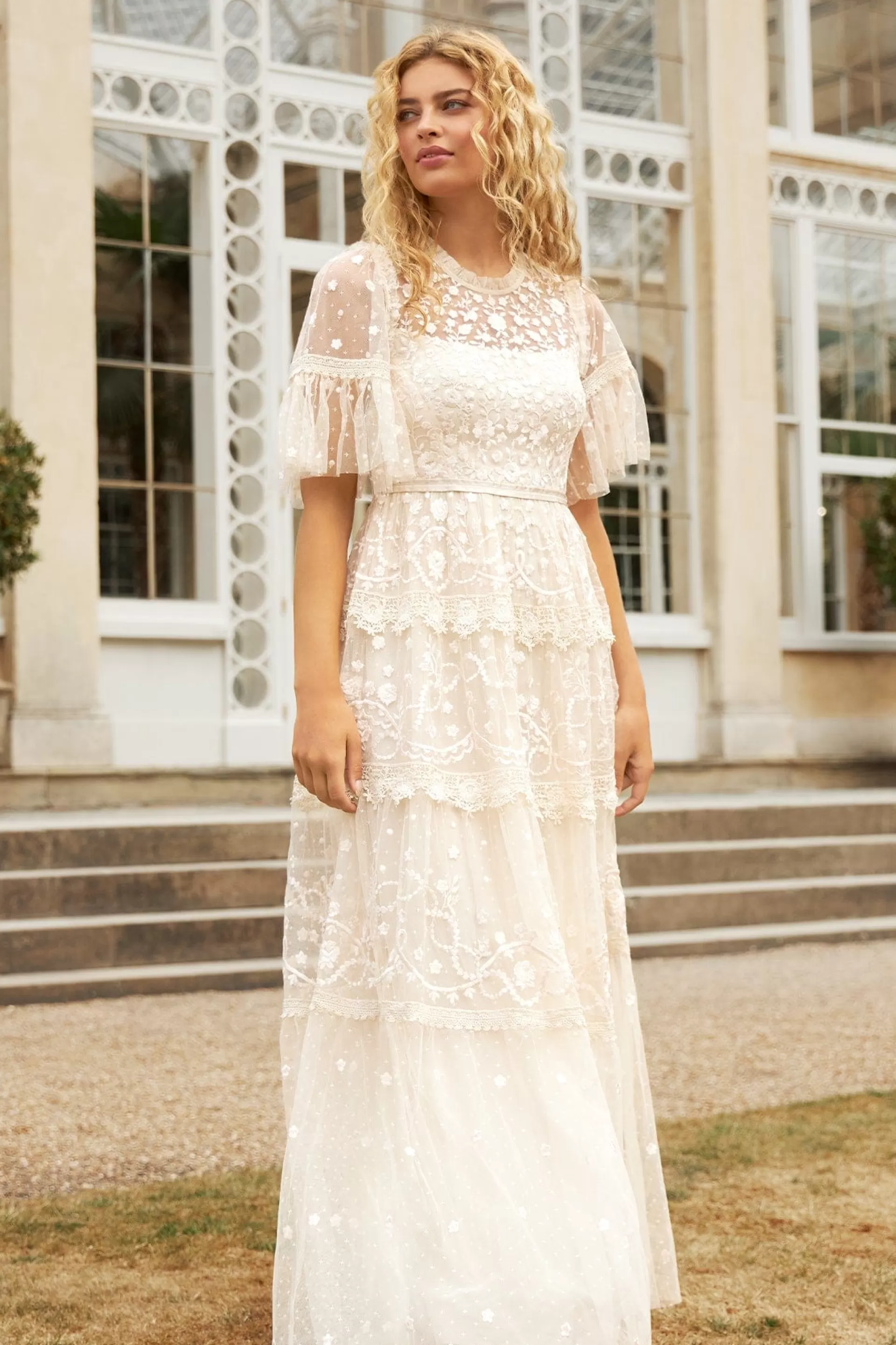 Women Needle & Thread Bridal | Mummy & Me-Midsummer Lace Round Neck Gown