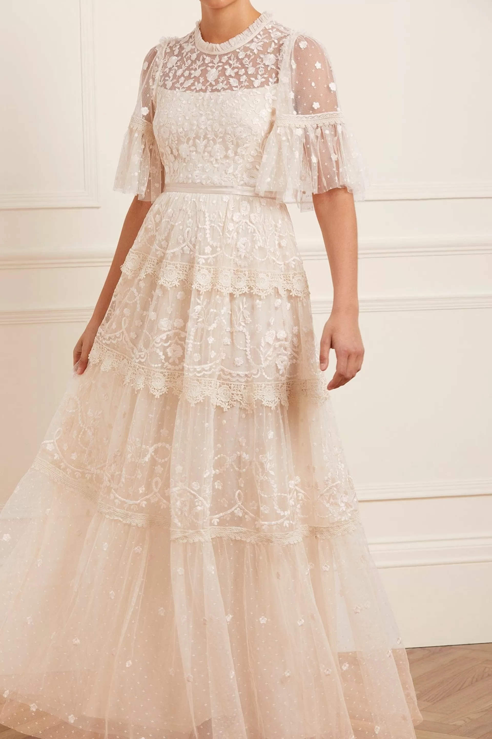 Women Needle & Thread Bridal | Mummy & Me-Midsummer Lace Round Neck Gown