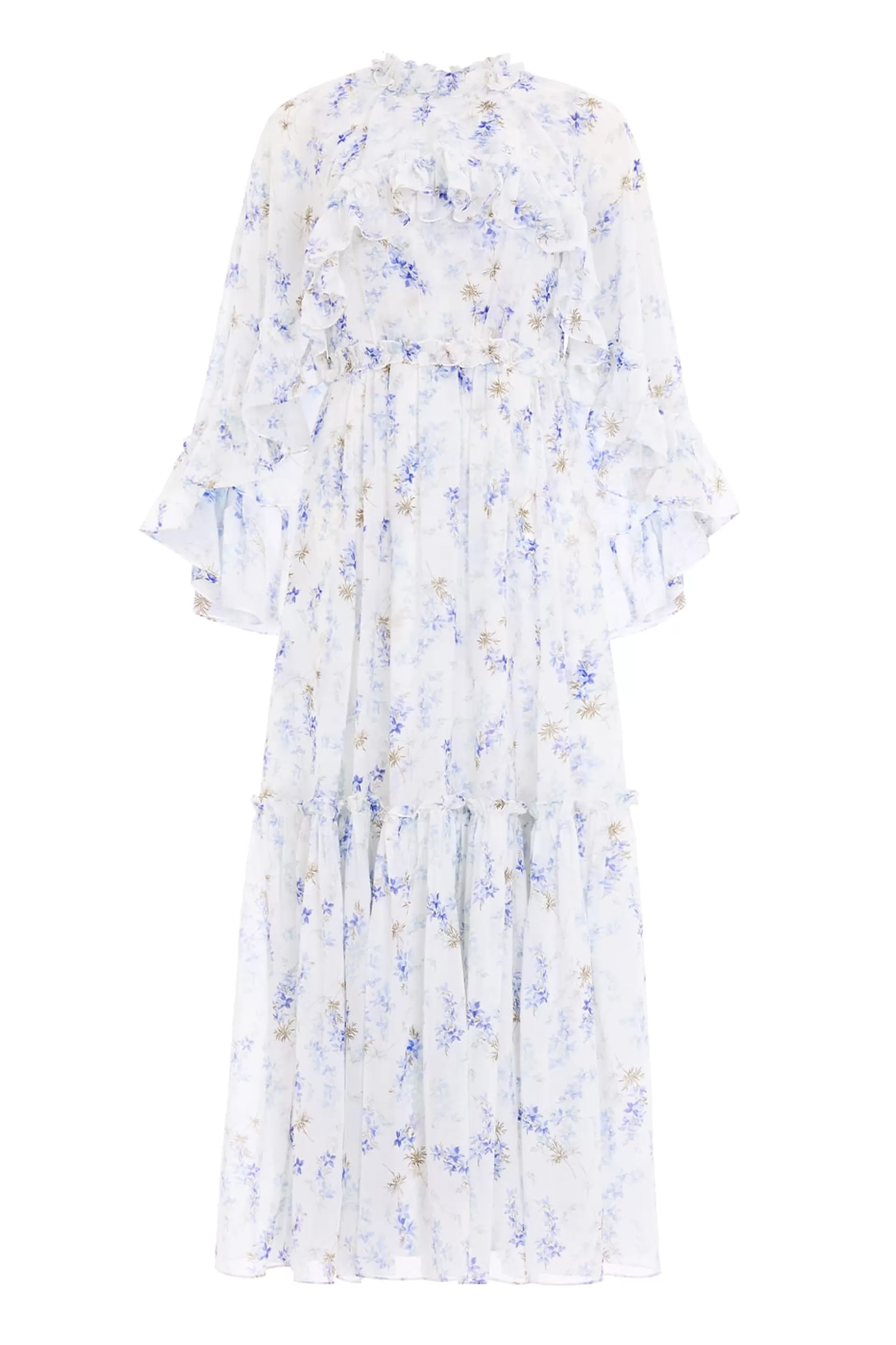 Women Needle & Thread Wedding Guest | Mummy & Me-Ophelia Ditsy Harper Chiffon Cape Ankle Gown