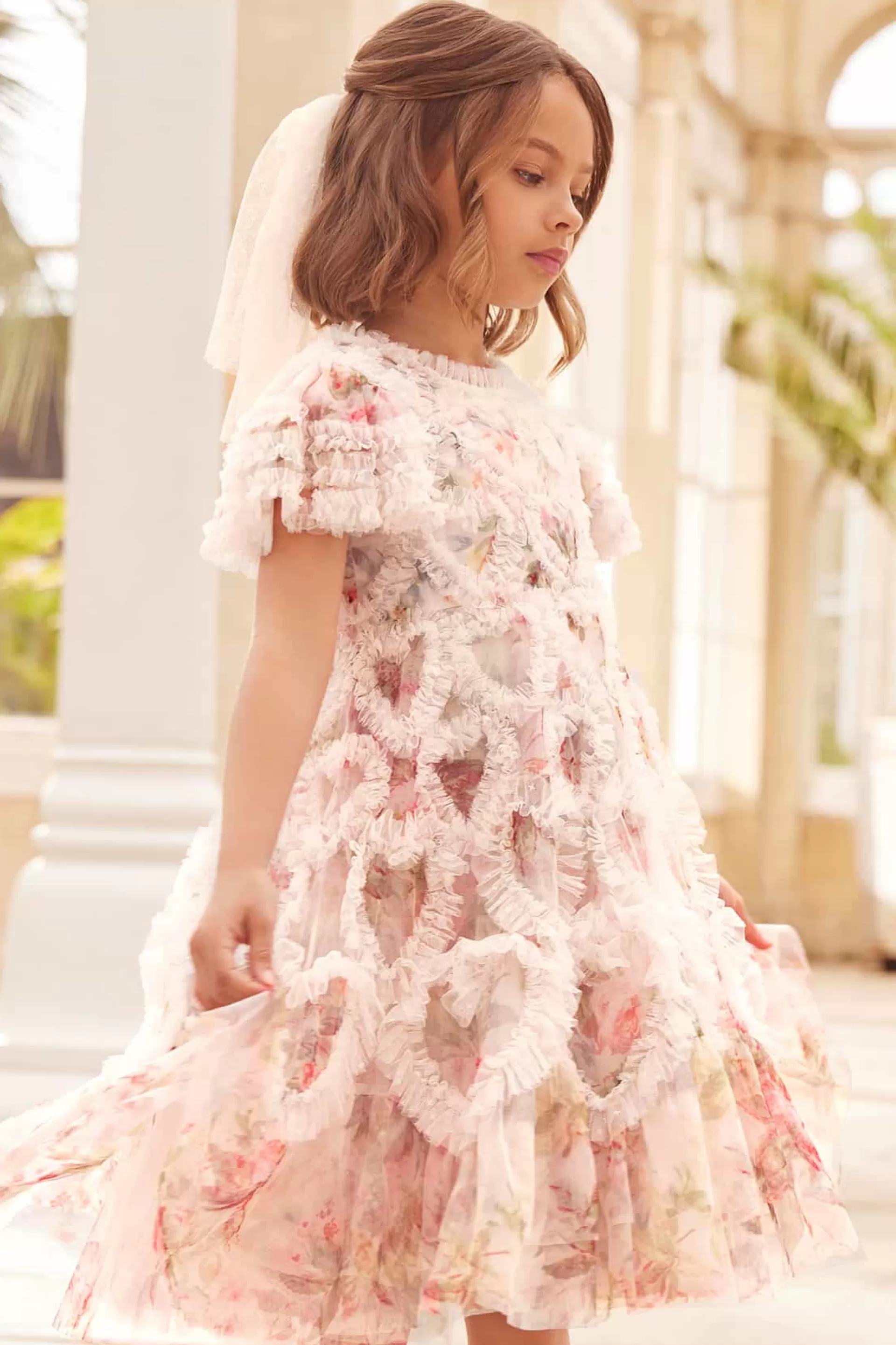 Women/Kids Needle & Thread Mummy & Me | Kids Printed Dresses-Paradise Garden Amorette Kids Dress