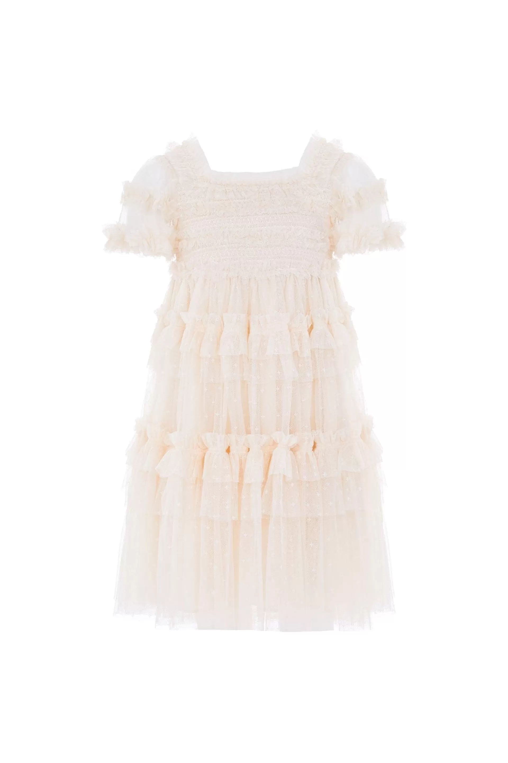 Kids Needle & Thread Flower Girl | Flower Girl-Peaches Smocked Kids Dress