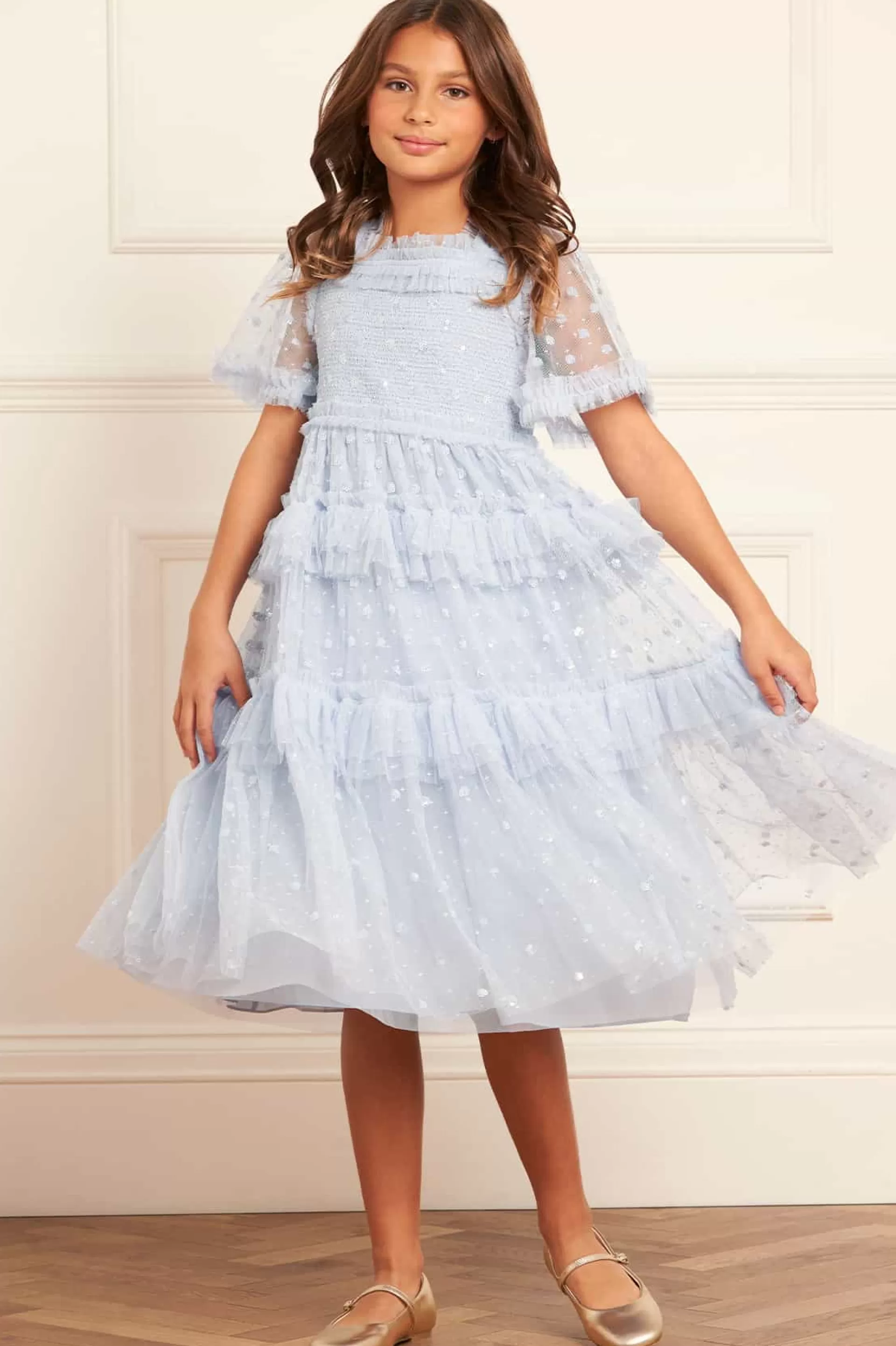 Women/Kids Needle & Thread Kids Embellished Dresses | Kids New Arrivals-Polka Dot Smocked Kids Dress