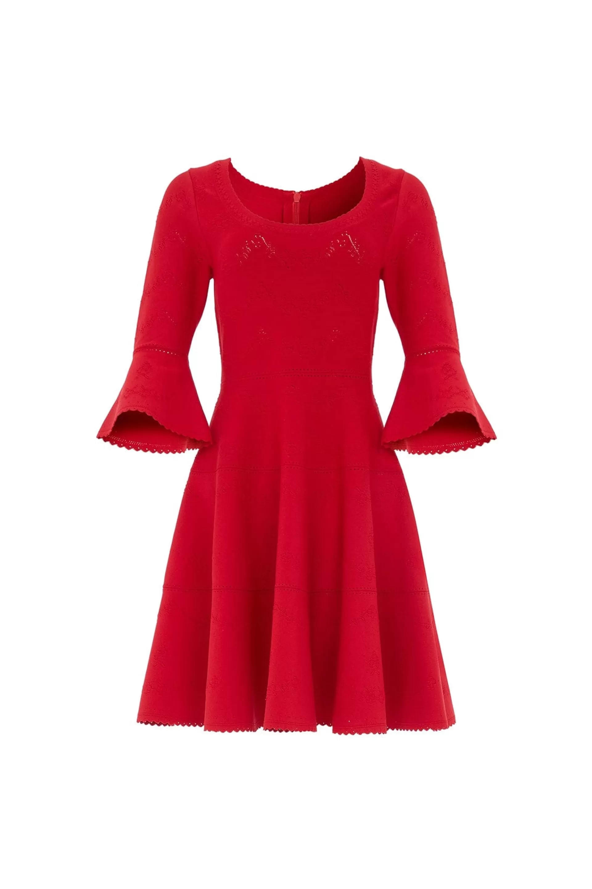 Women Needle & Thread Dresses-Pretty Pointelle Knit Scoop Neck Mini Dress