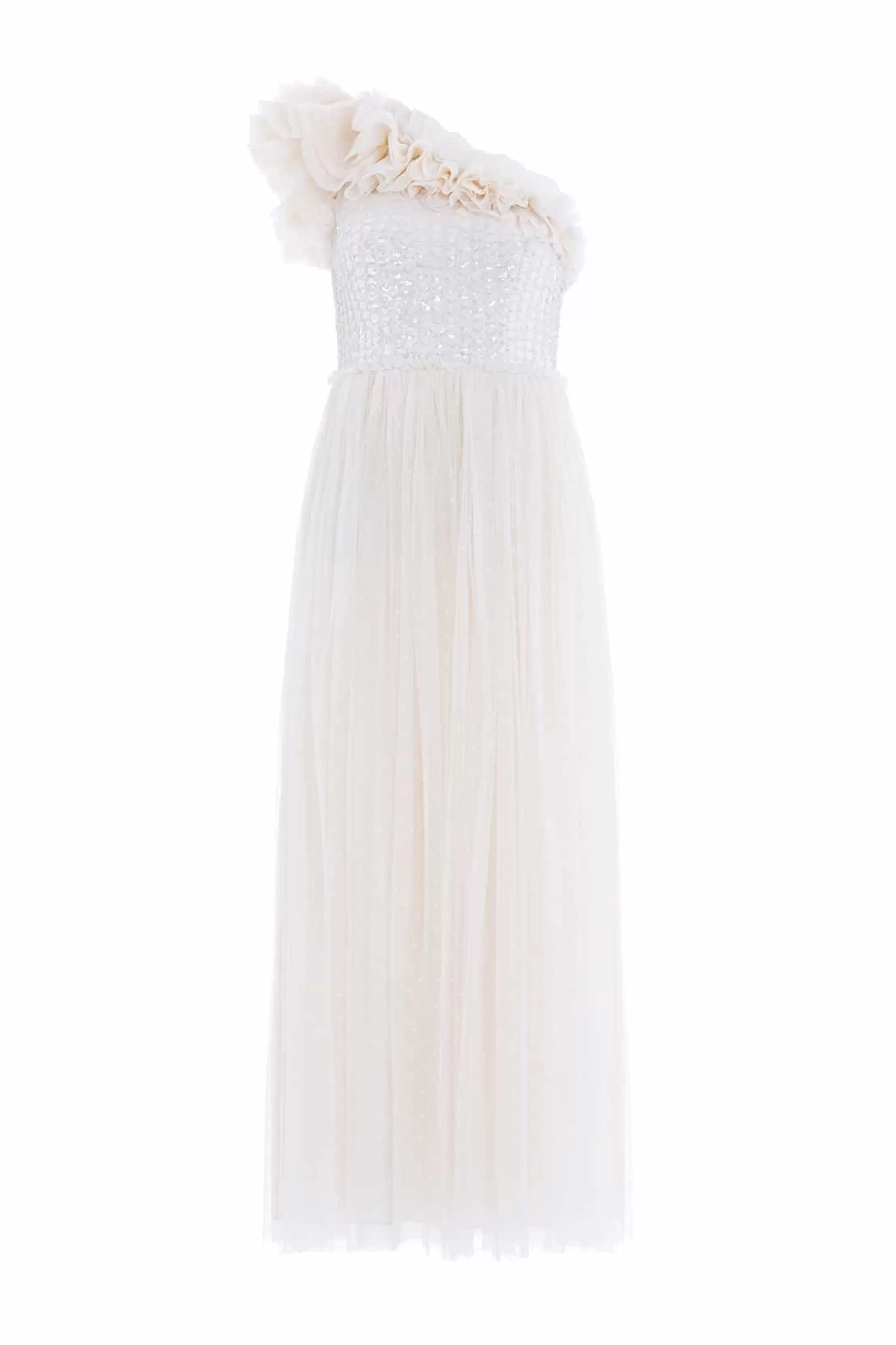 Women Needle & Thread Bridal | Evening Dresses-Raindrop Bodice One-Shoulder Ankle Gown