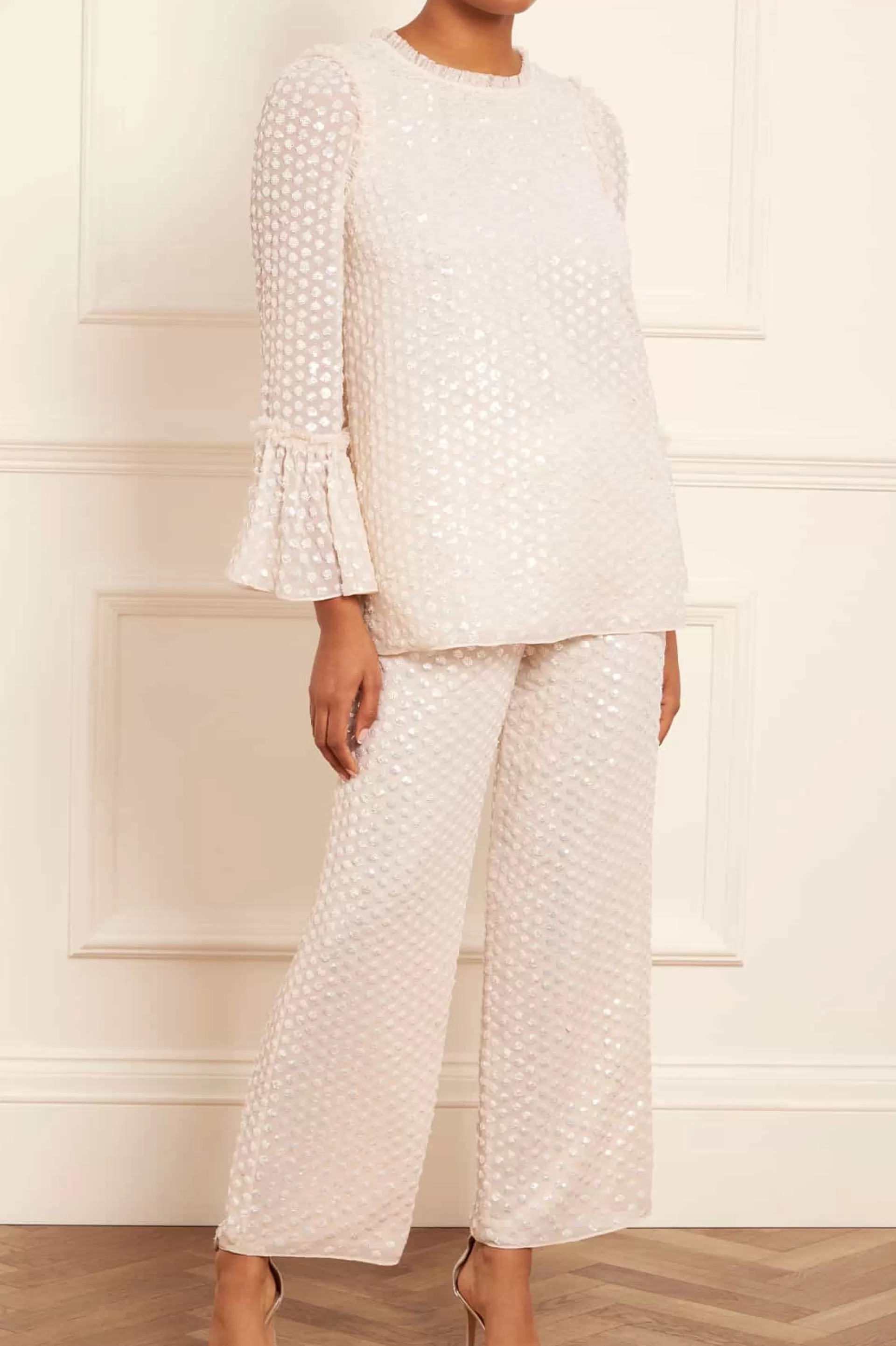 Women Needle & Thread Wedding Wardrobe | Flattering Fit-Raindrop Gloss Trousers