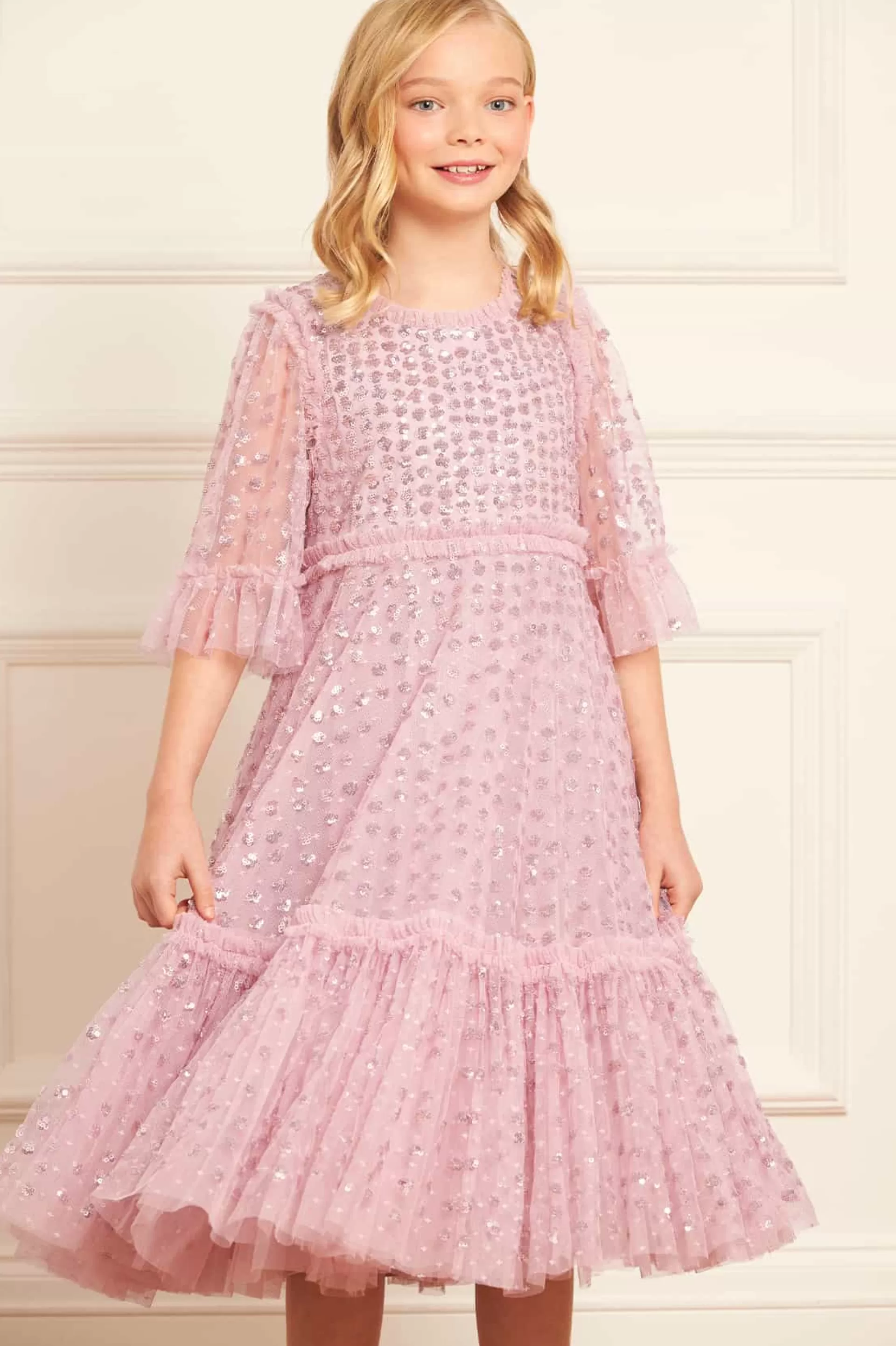 Women/Kids Needle & Thread Mummy & Me | Kids Embellished Dresses-Raindrop Sequin Kids Dress