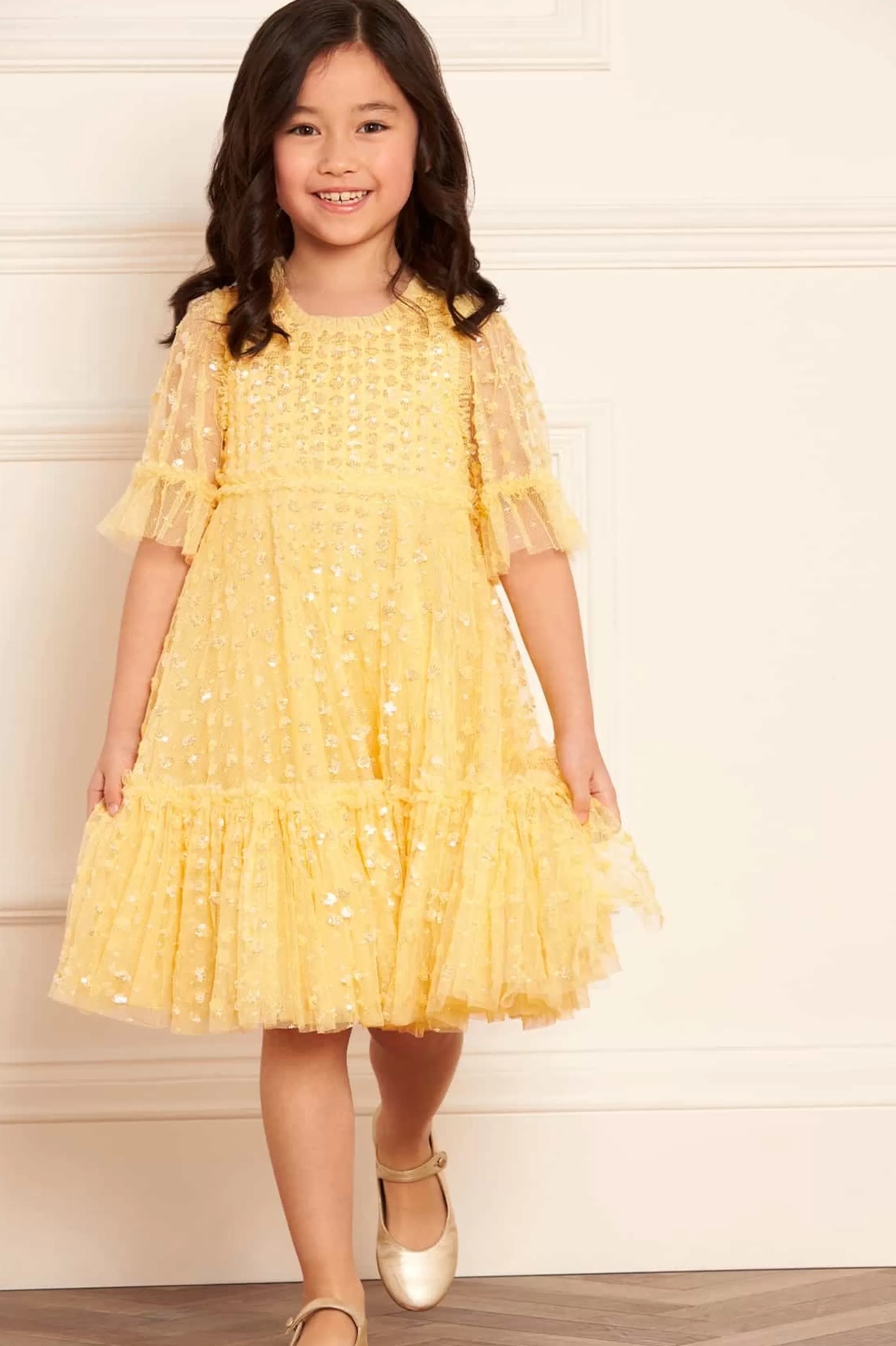 Women/Kids Needle & Thread Mummy & Me | Kids Embellished Dresses-Raindrop Sequin Kids Dress