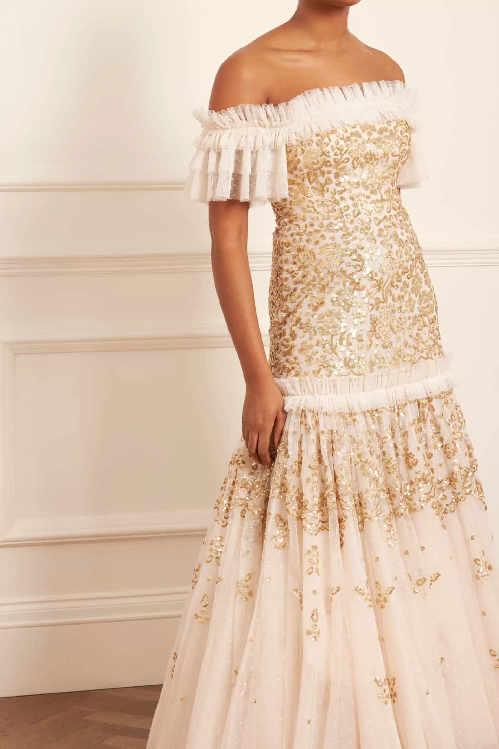 Women Needle & Thread Bridal | Evening Dresses-Regal Rose Off-Shoulder Gown