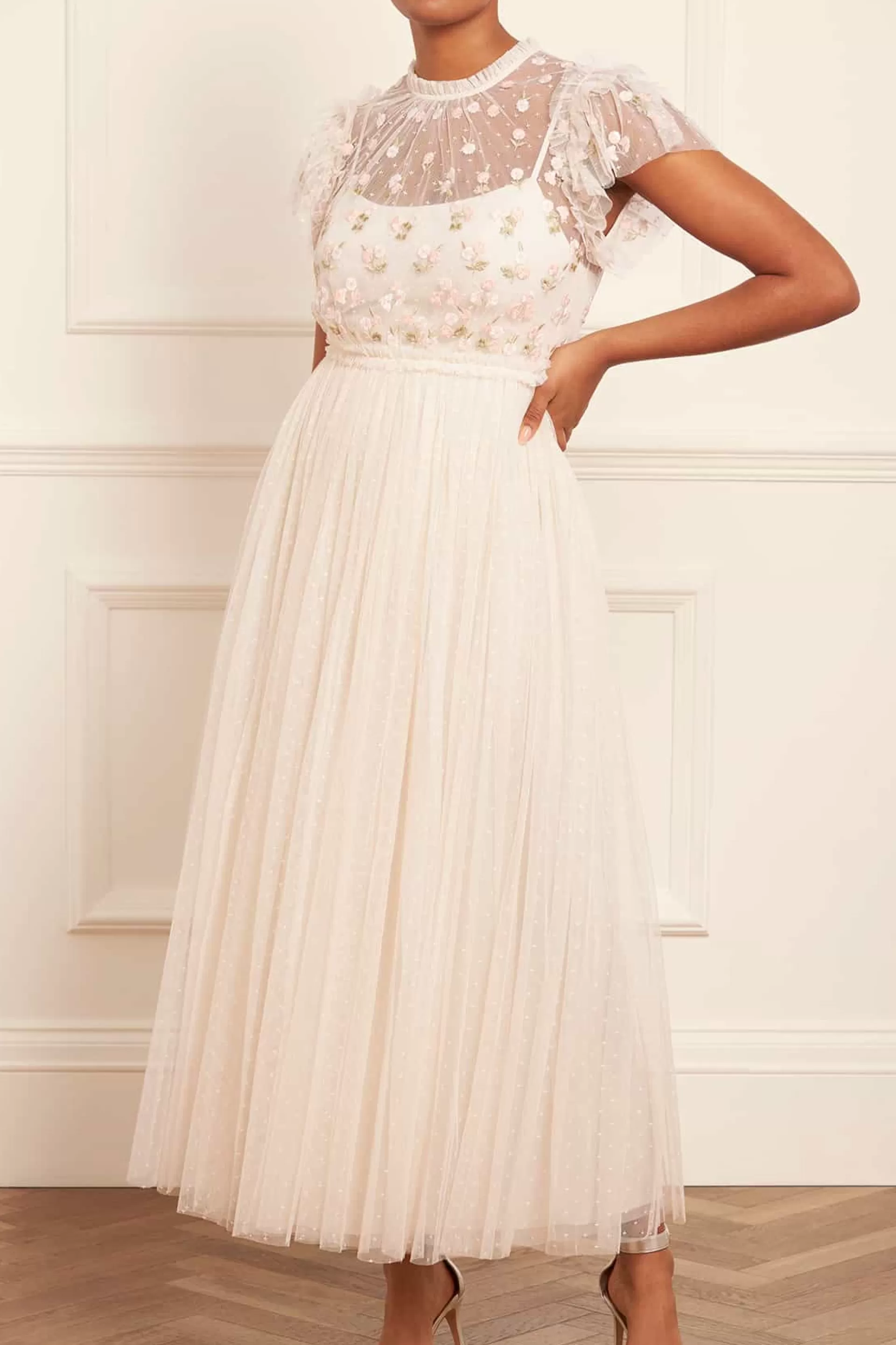 Women Needle & Thread Bridesmaid | Embellished Dresses-Rococo Bodice Ankle Gown