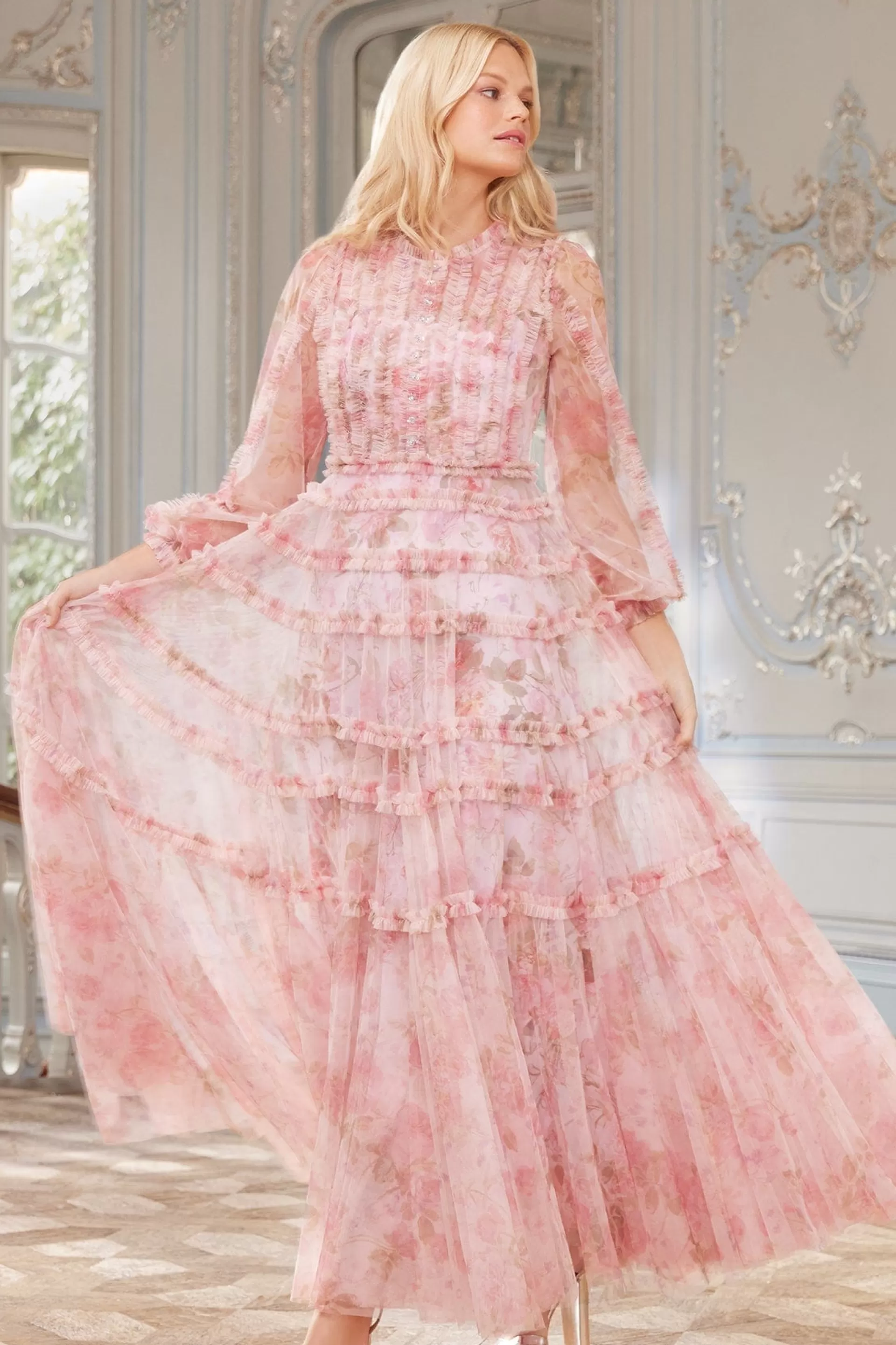 Women Needle & Thread Wedding Guest | Plus Size-Rose Bluebell Esme Gown