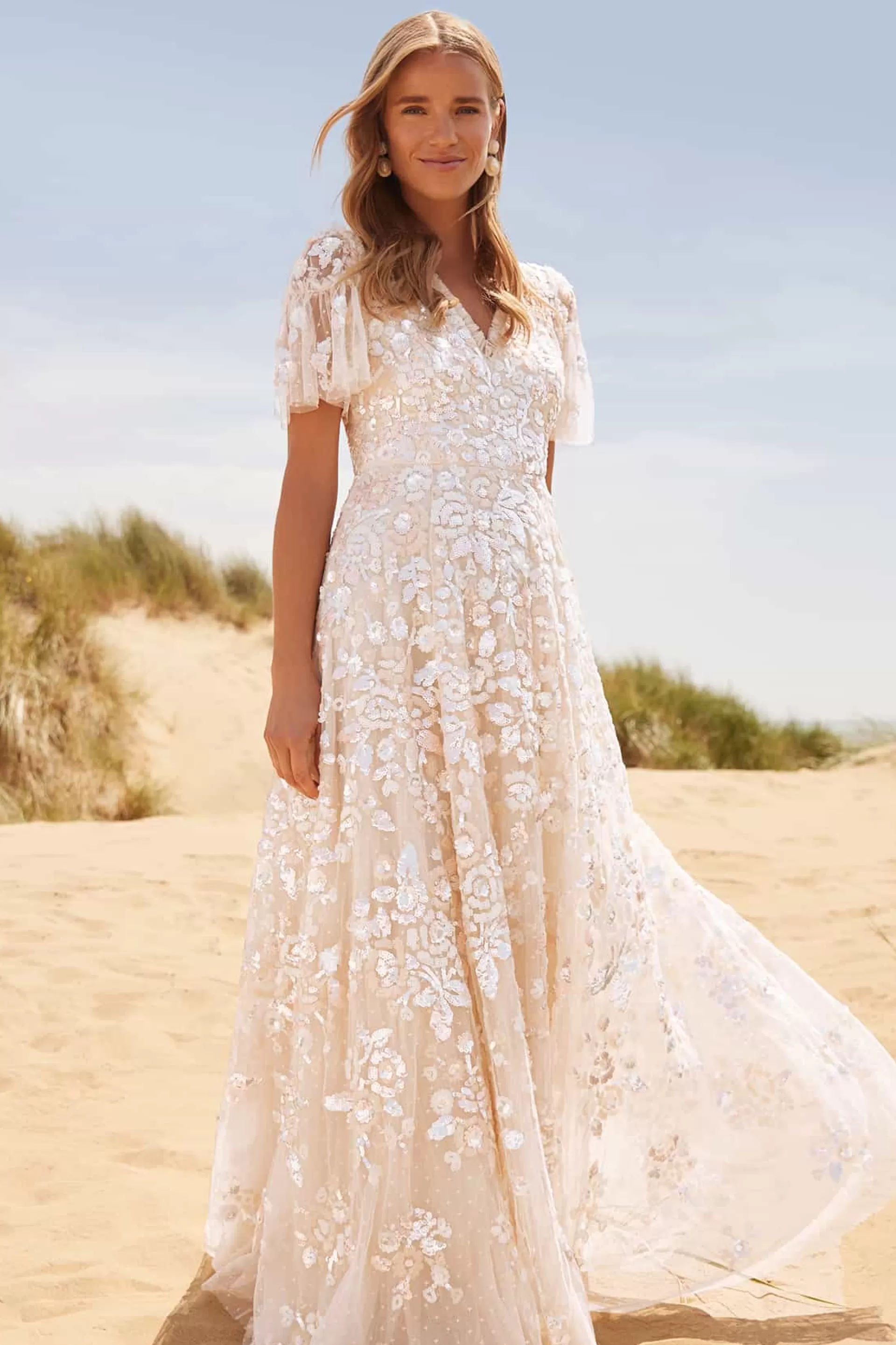 Women Needle & Thread Dresses | Bridal-Sequin Paradise Short Sleeve Gown