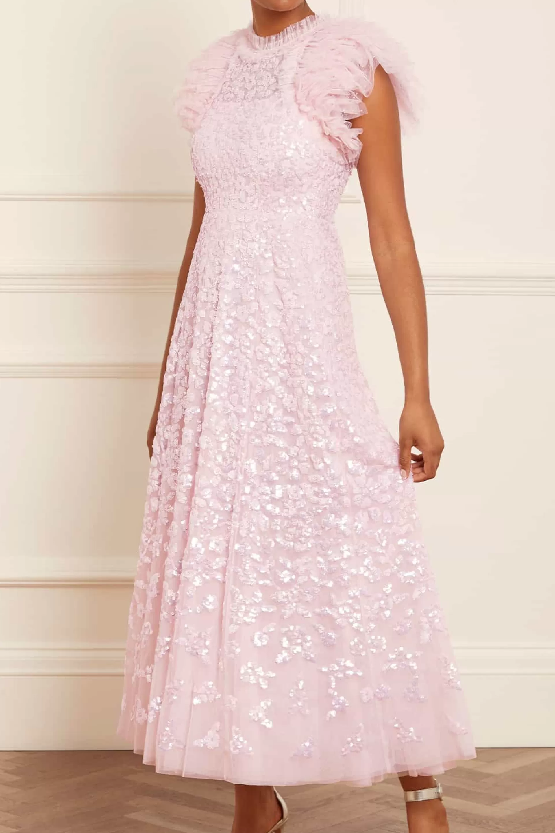 Women Needle & Thread Dresses-Sequin Rose Gloss Ankle Gown