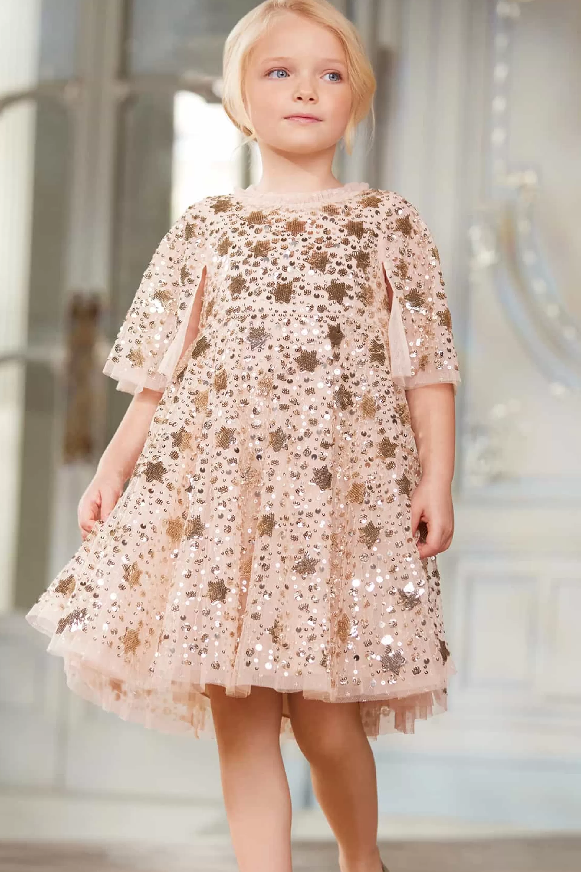 Women/Kids Needle & Thread Mummy & Me | Kids Embellished Dresses-Shooting Stars Kids Dress