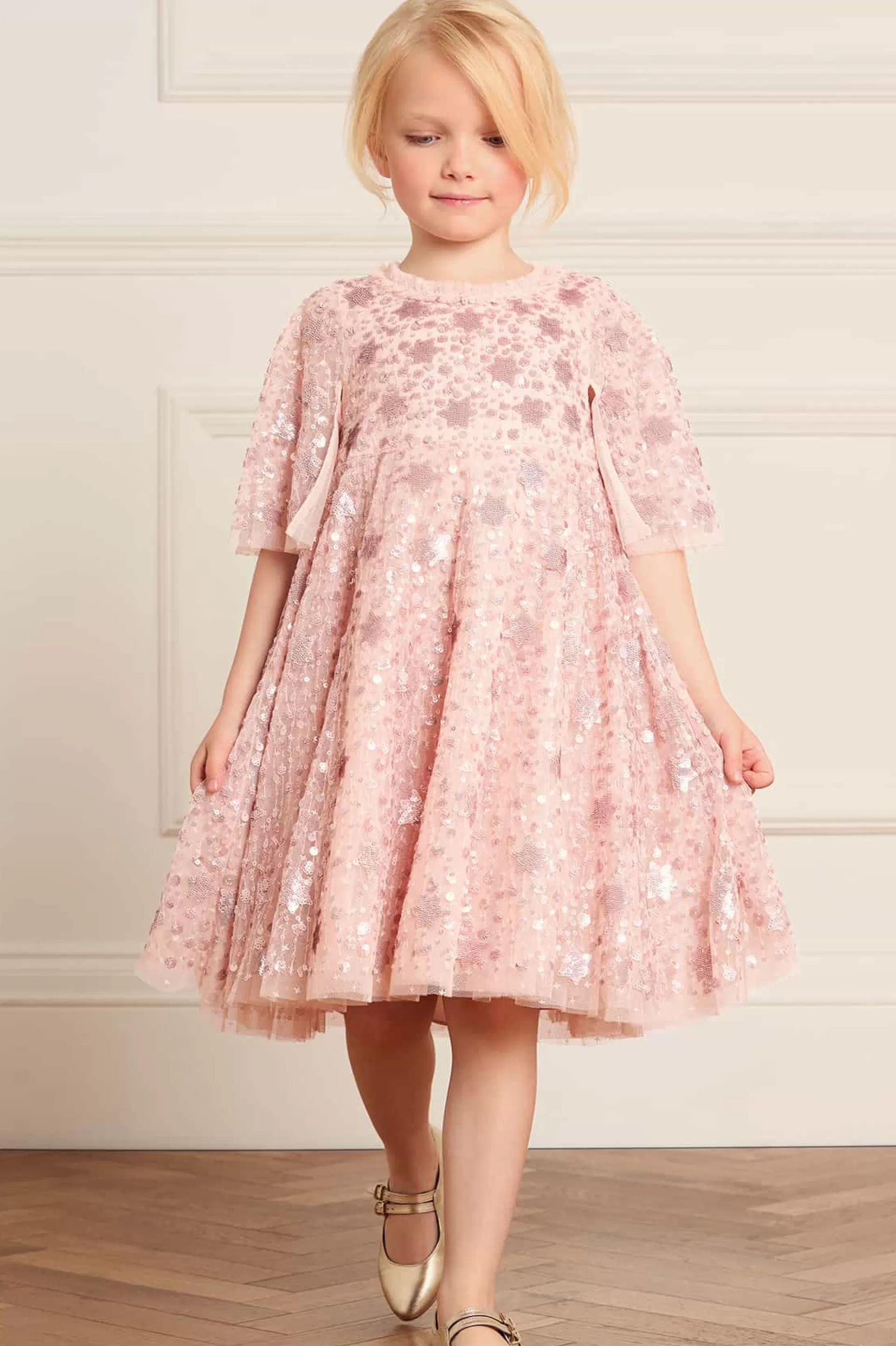 Women/Kids Needle & Thread Mummy & Me | Kids Embellished Dresses-Shooting Stars Kids Dress