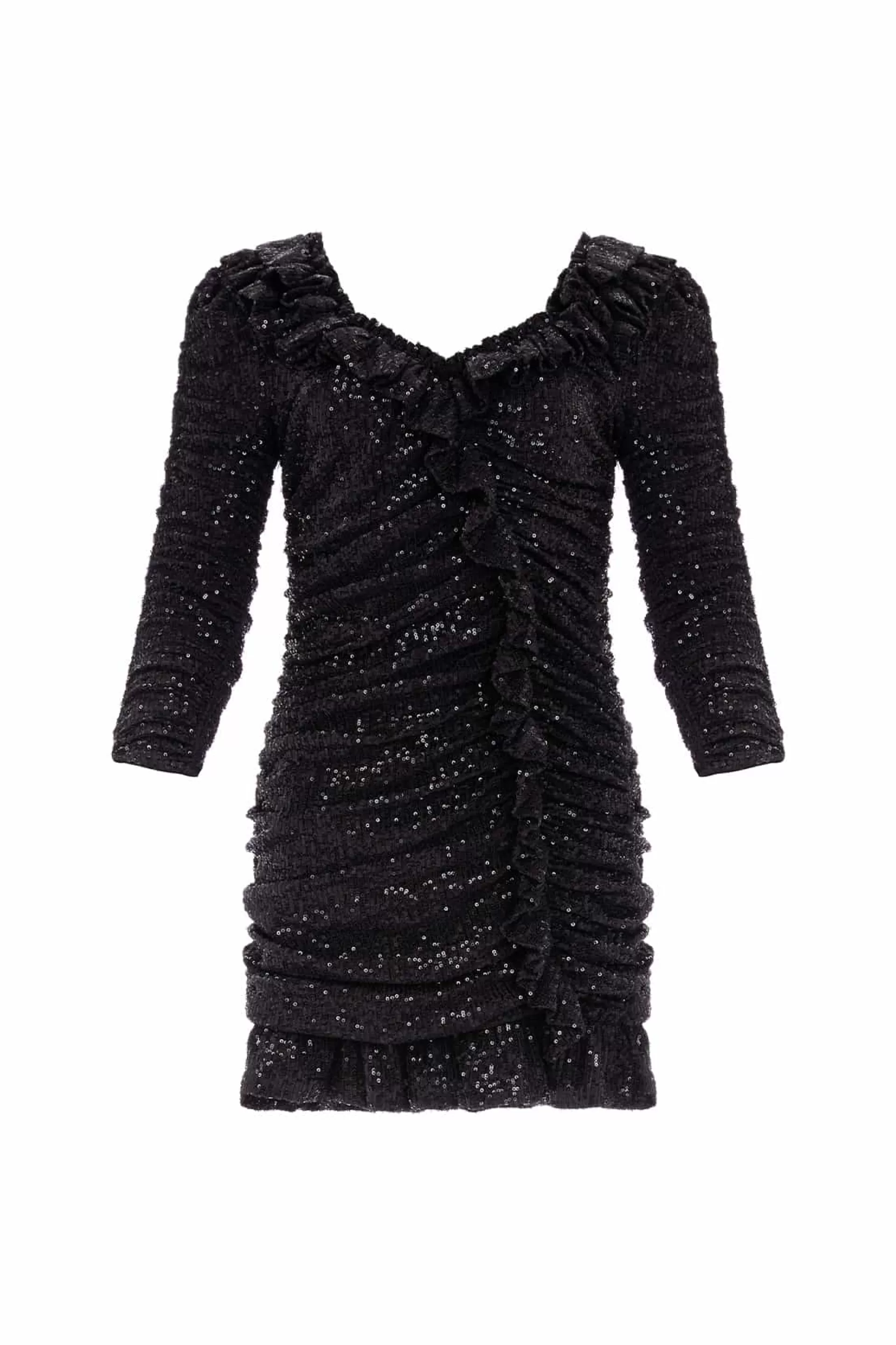 Women Needle & Thread Mini Dresses | Embellished Dresses-Sunbeam Rouched Long Sleeve Micro Mini Dress