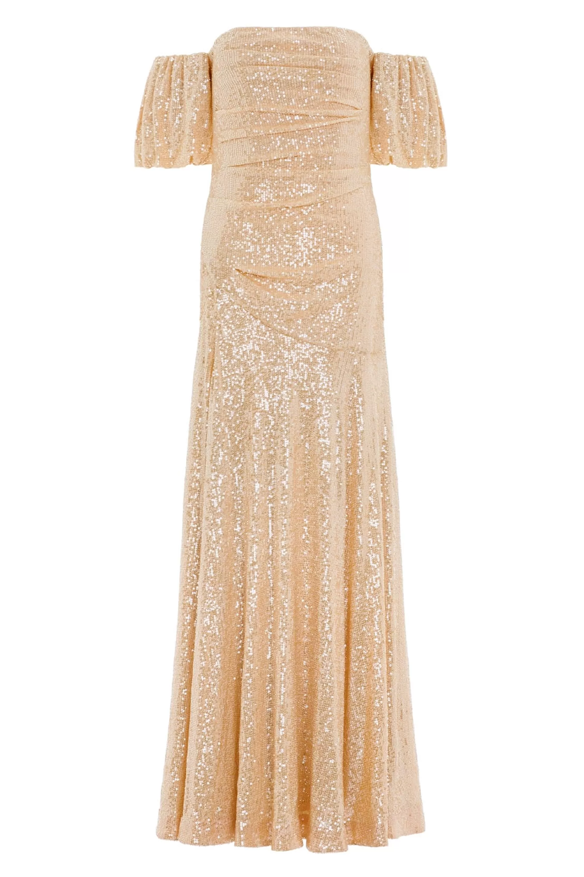 Women Needle & Thread Embellished Dresses | Responsibly Sourced-Sunbeam Valentina Off-Shoulder Gown