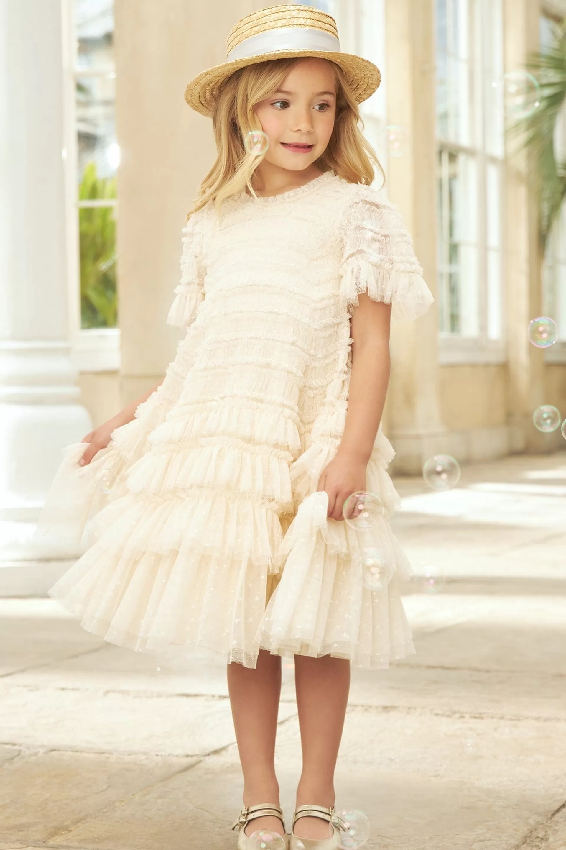 Women/Kids Needle & Thread Mummy & Me | Flower Girl-Valentine Ruffle Kids Dress