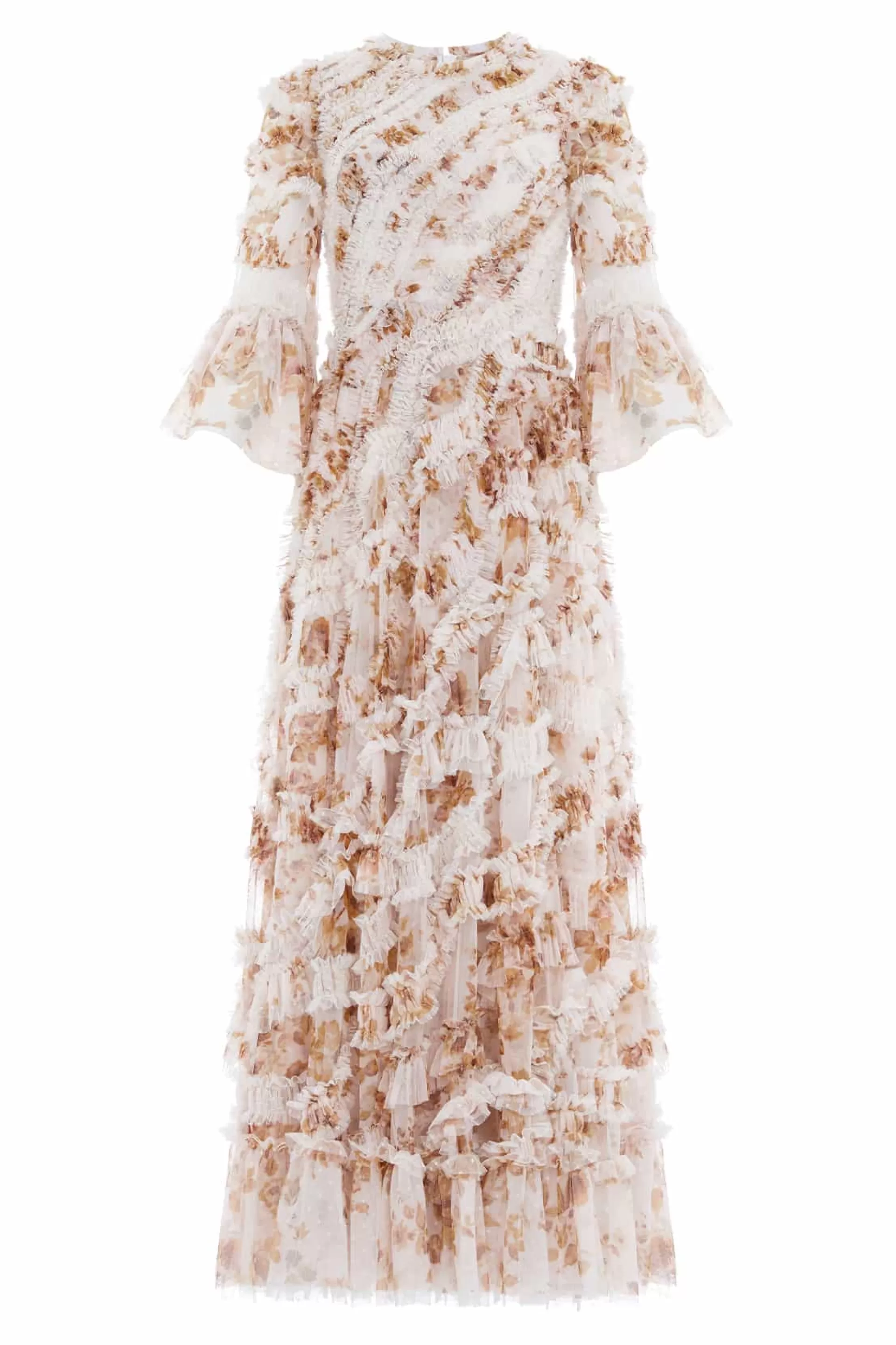 Women Needle & Thread Evening Dresses | Printed Dresses-Vintage Rose Aaliyah Long Sleeve Gown