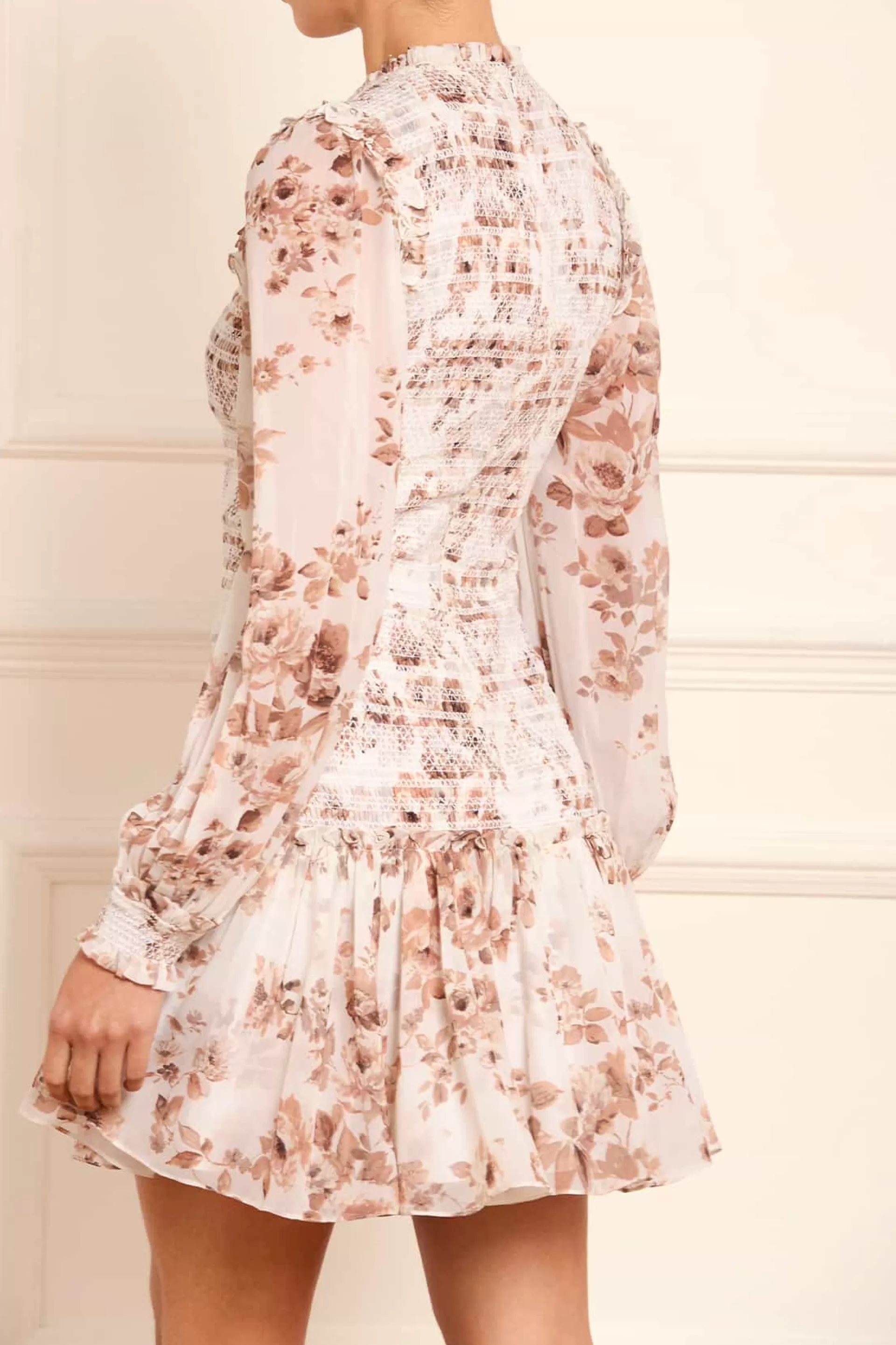 Women Needle & Thread Flattering Fit | Plus Size-Vintage Rose Ellis Chiffon Micro Mini Dress
