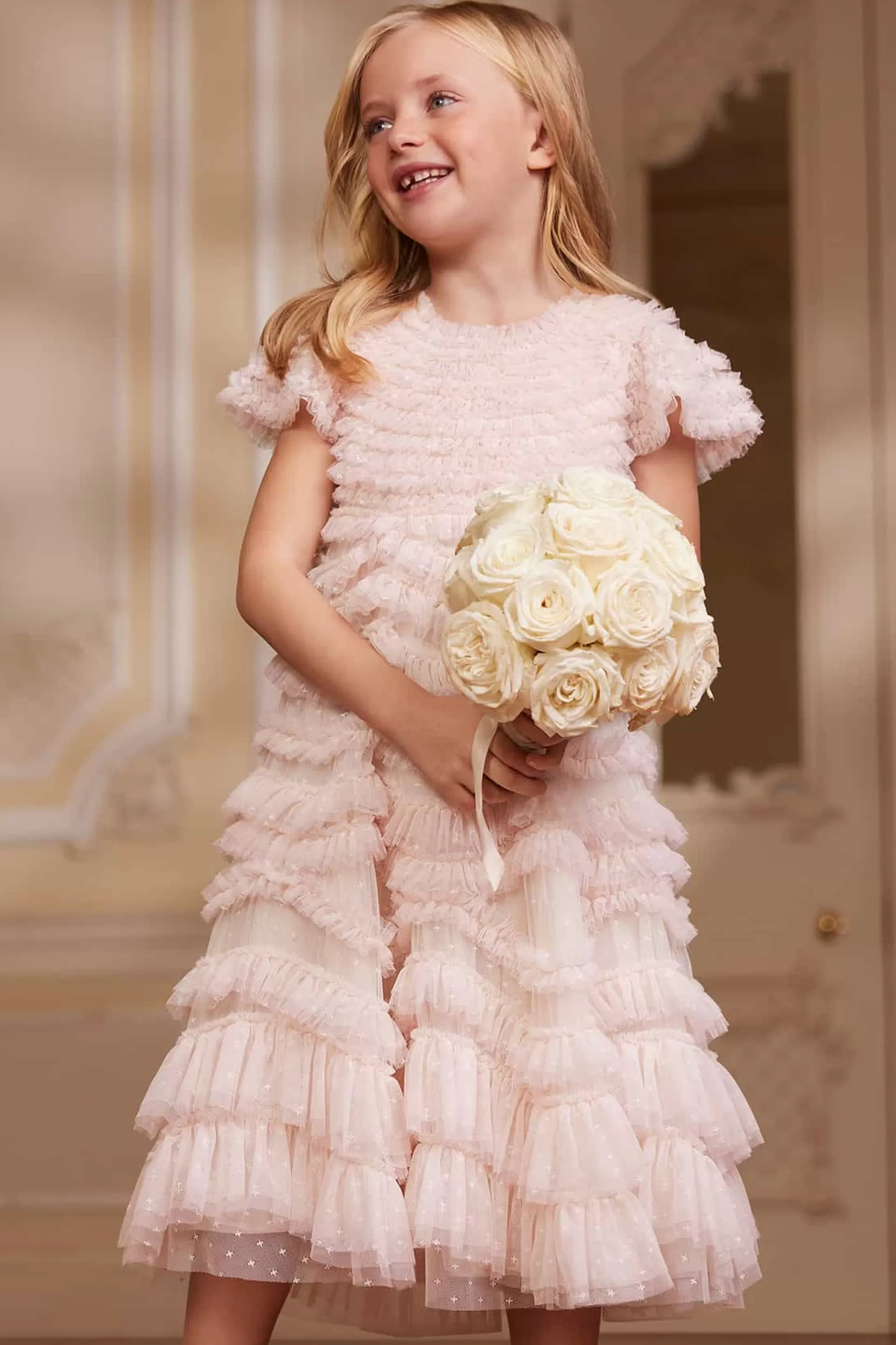 Women/Kids Needle & Thread Flower Girl | Flower Girl-Wild Rose Ruffle Kids Dress