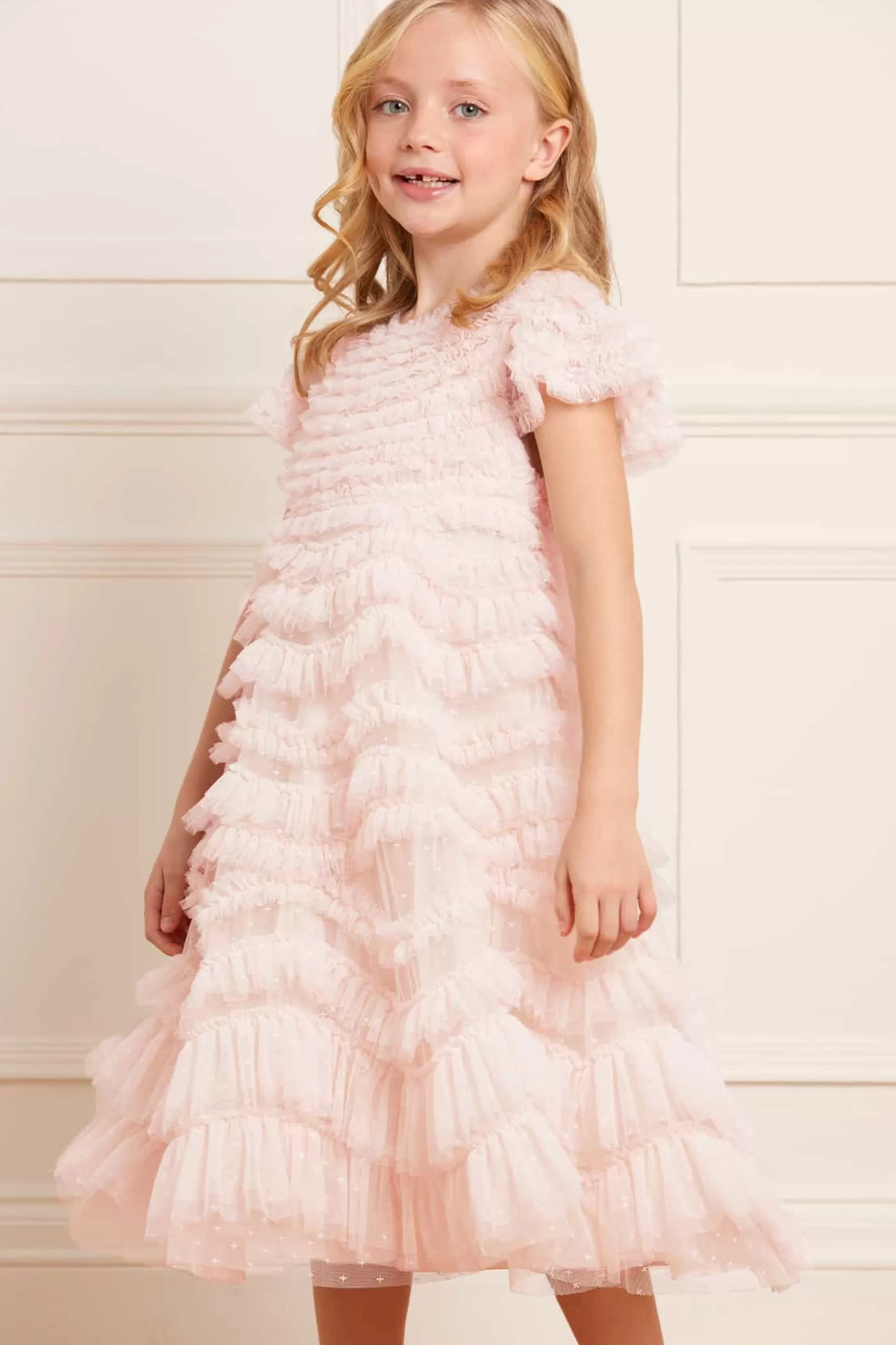 Women/Kids Needle & Thread Flower Girl | Flower Girl-Wild Rose Ruffle Kids Dress