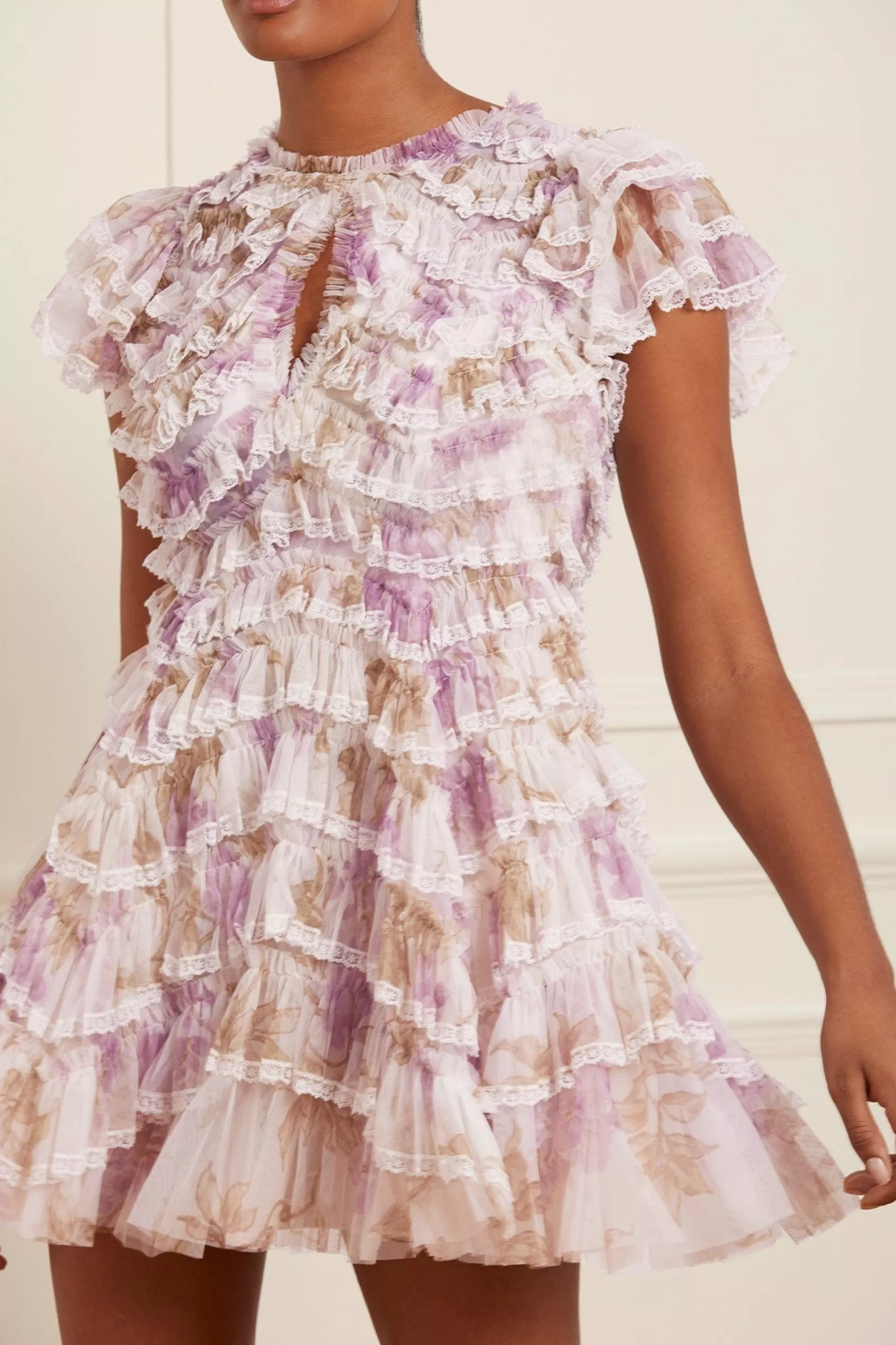 Women Needle & Thread Wedding Guest | Mummy & Me-Wisteria Ruffle Lace Micro Mini Dress