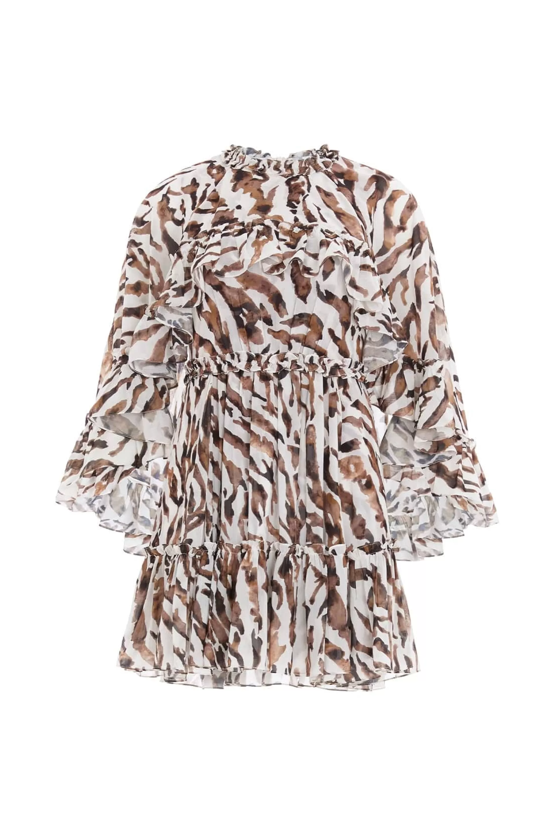 Women Needle & Thread Plus Size | Mini Dresses-Zebra Harper Chiffon Cape Micro Mini Dress